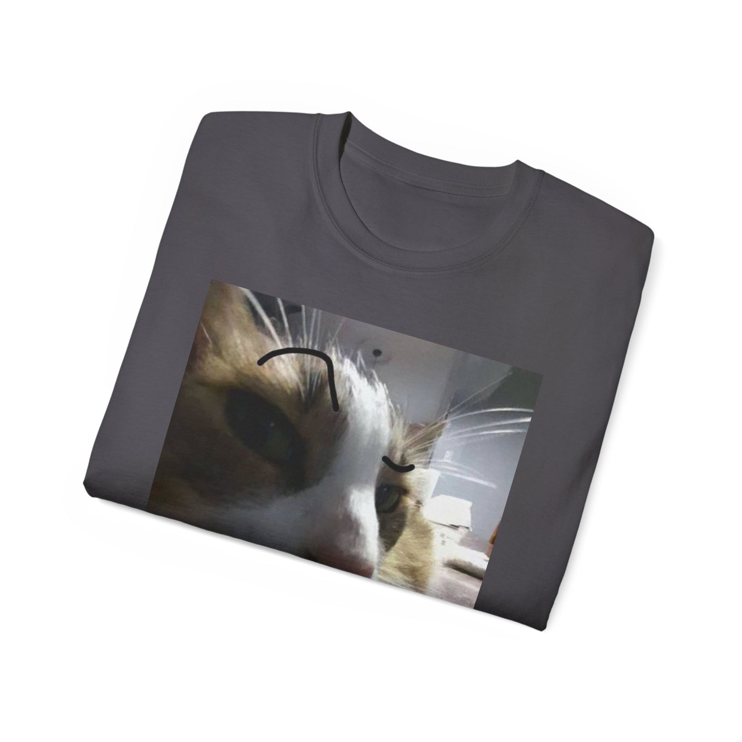 Cat Photo Tee — Close-Up Calico Cat Portrait T-Shirt