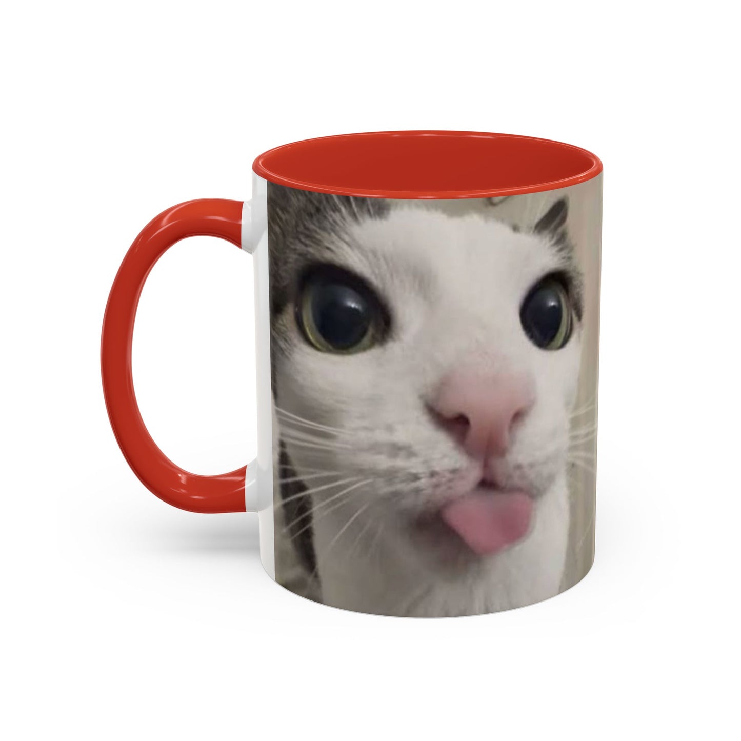 Cute Split-Photo Cat Accent Coffee Mug (11/15oz)