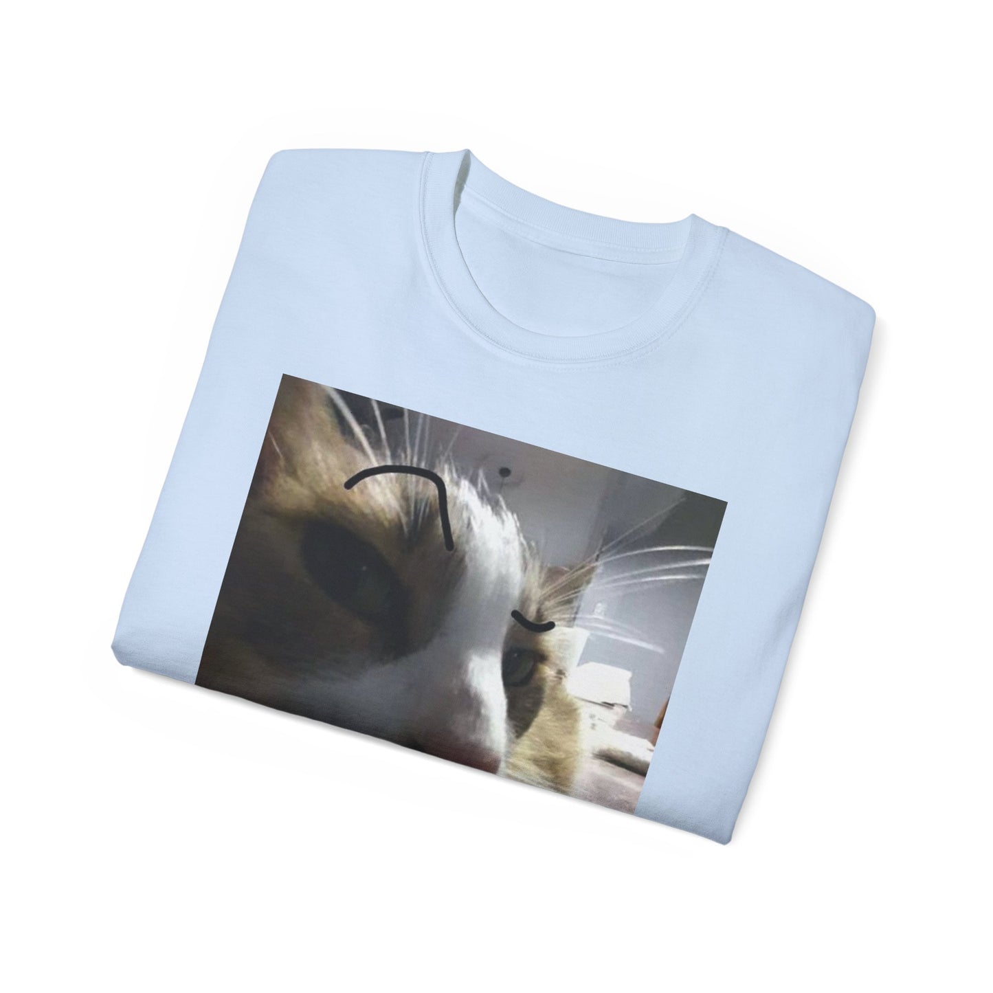 Cat Photo Tee — Close-Up Calico Cat Portrait T-Shirt