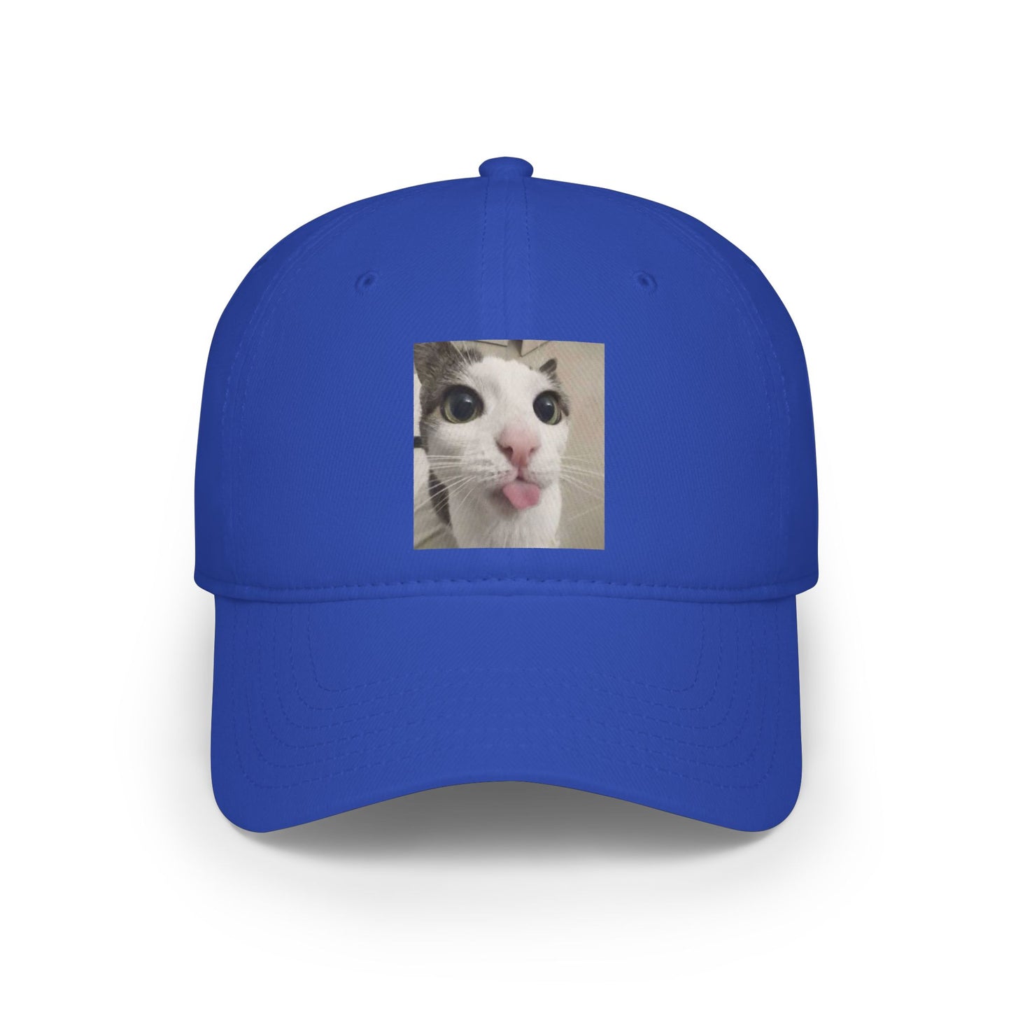 Funny Cat Tongue Baseball Cap – Cute Meme Cat Hat