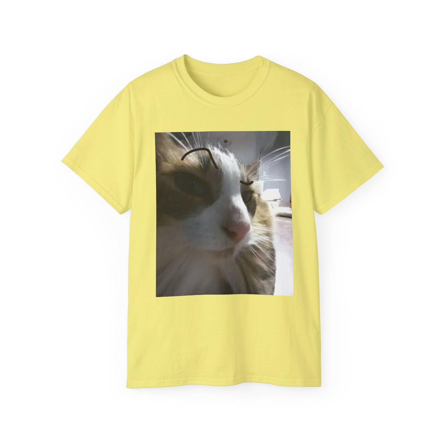 Cat Photo Tee — Close-Up Calico Cat Portrait T-Shirt