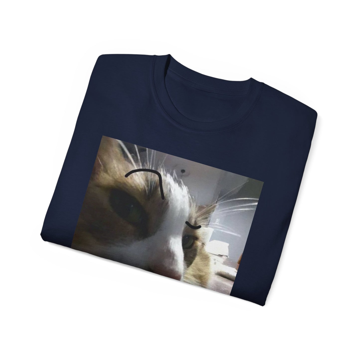 Cat Photo Tee — Close-Up Calico Cat Portrait T-Shirt
