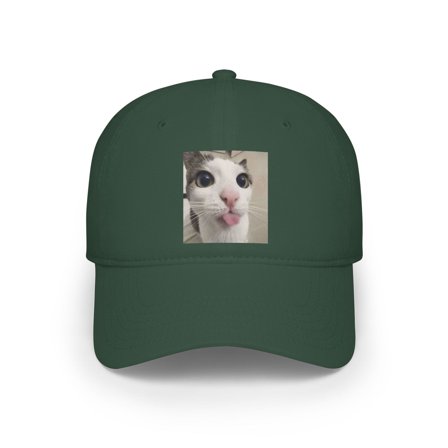 Funny Cat Tongue Baseball Cap – Cute Meme Cat Hat