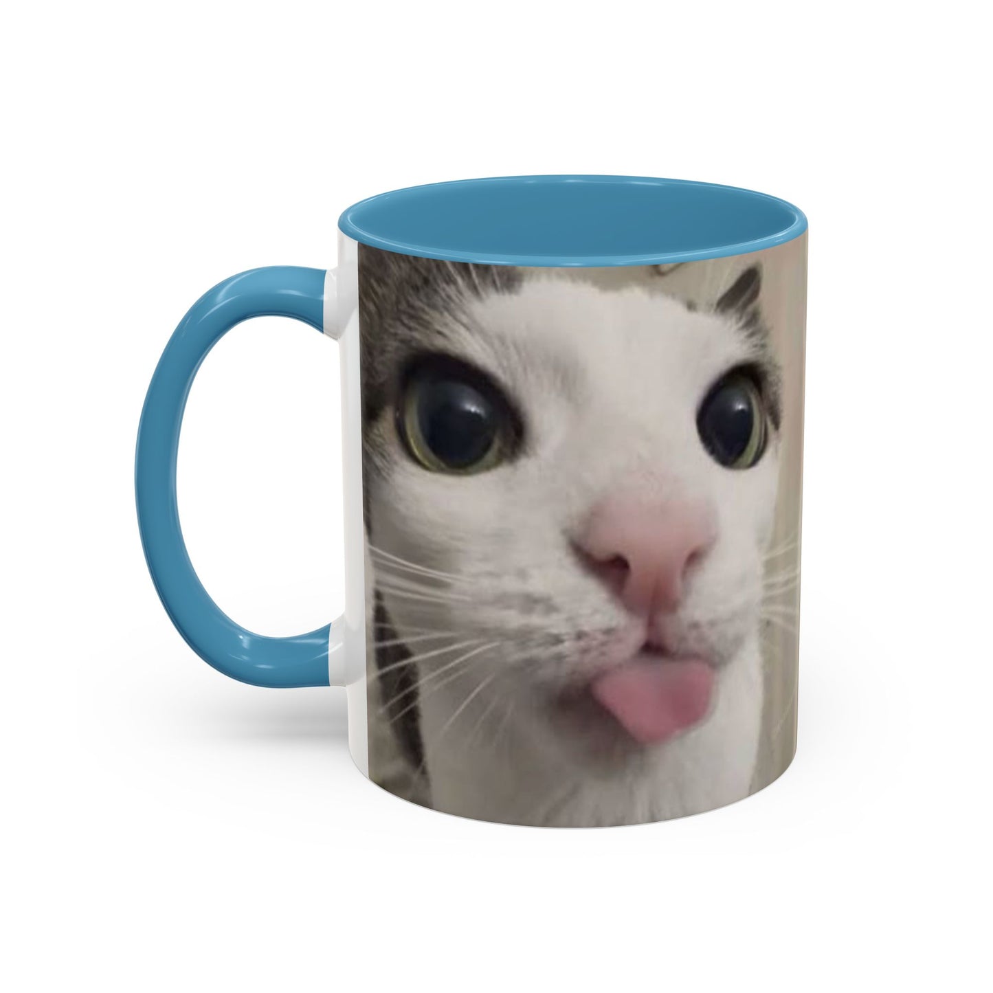 Cute Split-Photo Cat Accent Coffee Mug (11/15oz)