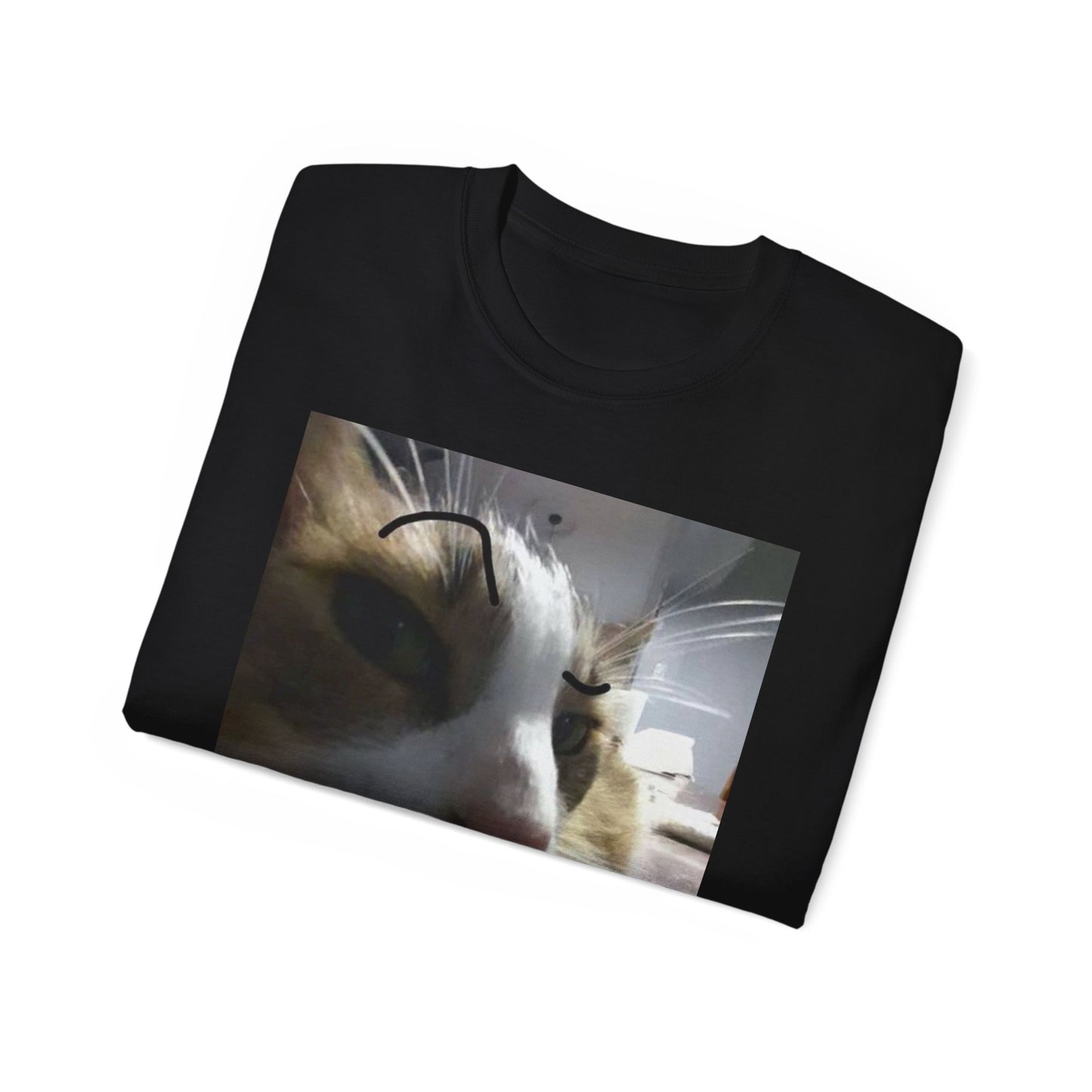 Cat Photo Tee — Close-Up Calico Cat Portrait T-Shirt