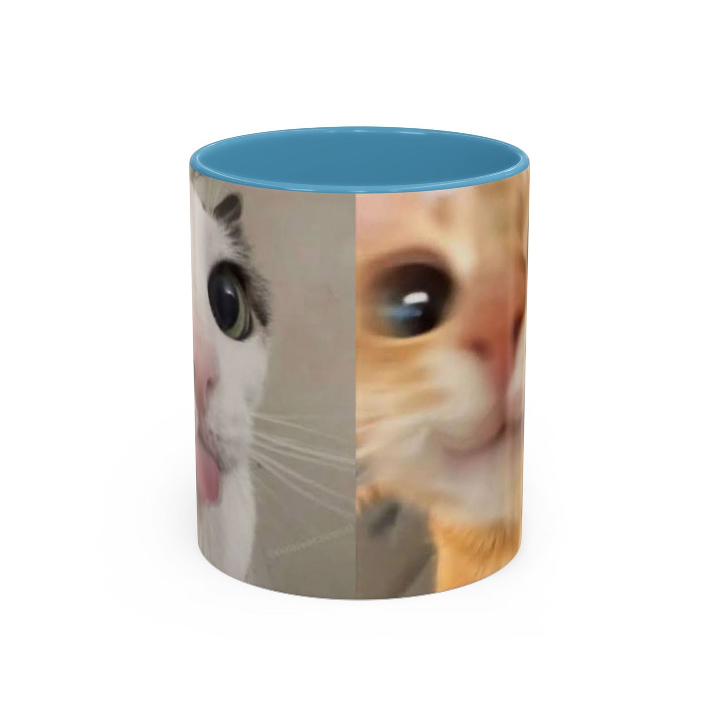 Cute Split-Photo Cat Accent Coffee Mug (11/15oz)