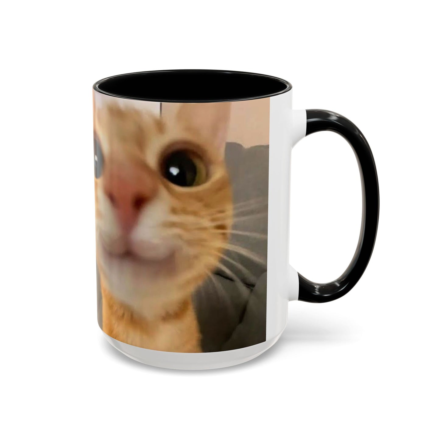 Cute Split-Photo Cat Accent Coffee Mug (11/15oz)