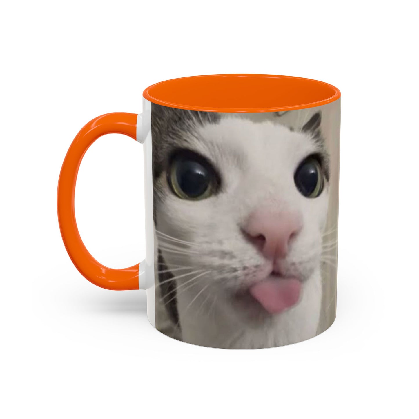 Cute Split-Photo Cat Accent Coffee Mug (11/15oz)