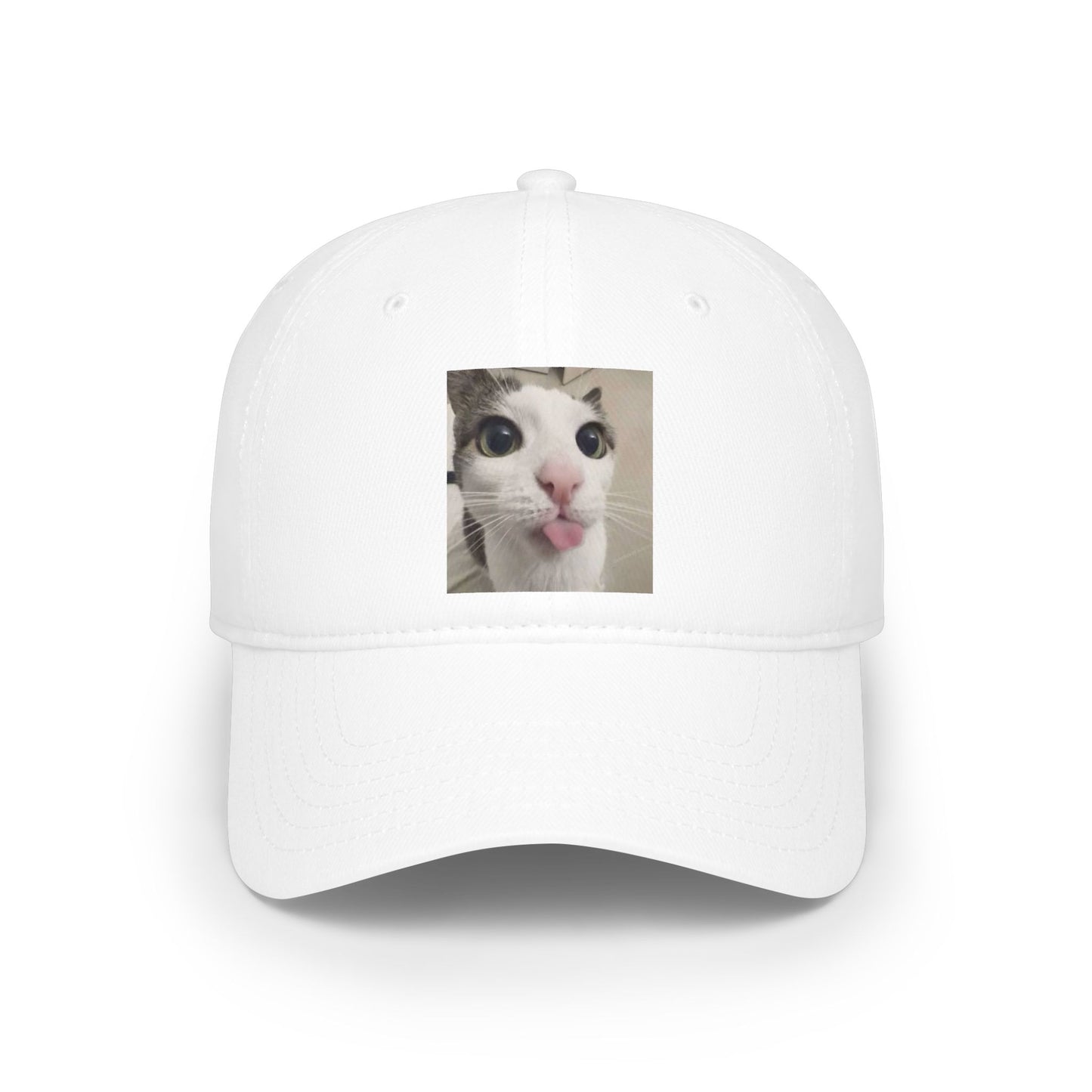 Funny Cat Tongue Baseball Cap – Cute Meme Cat Hat