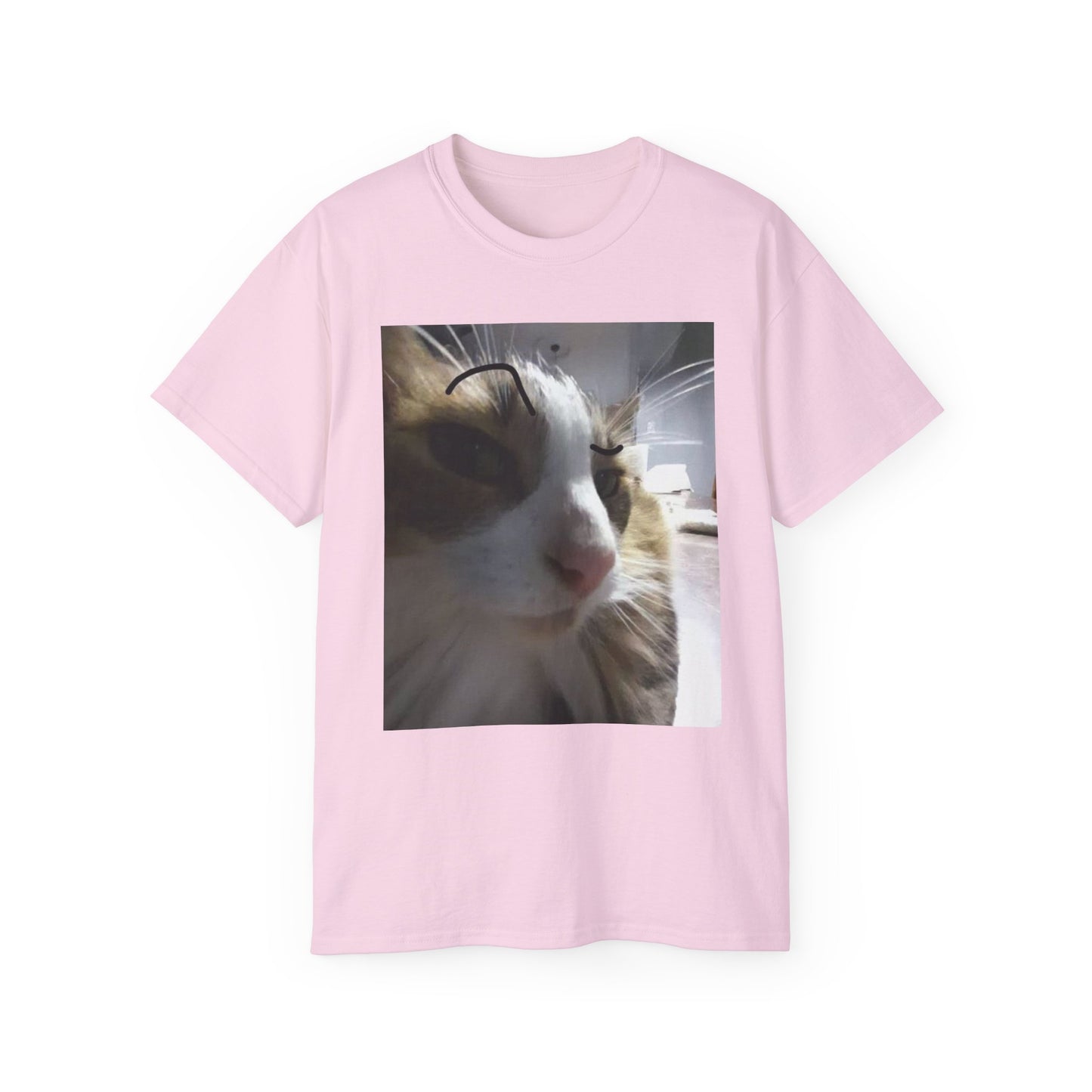 Cat Photo Tee — Close-Up Calico Cat Portrait T-Shirt