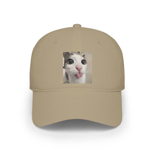 Funny Cat Tongue Baseball Cap – Cute Meme Cat Hat