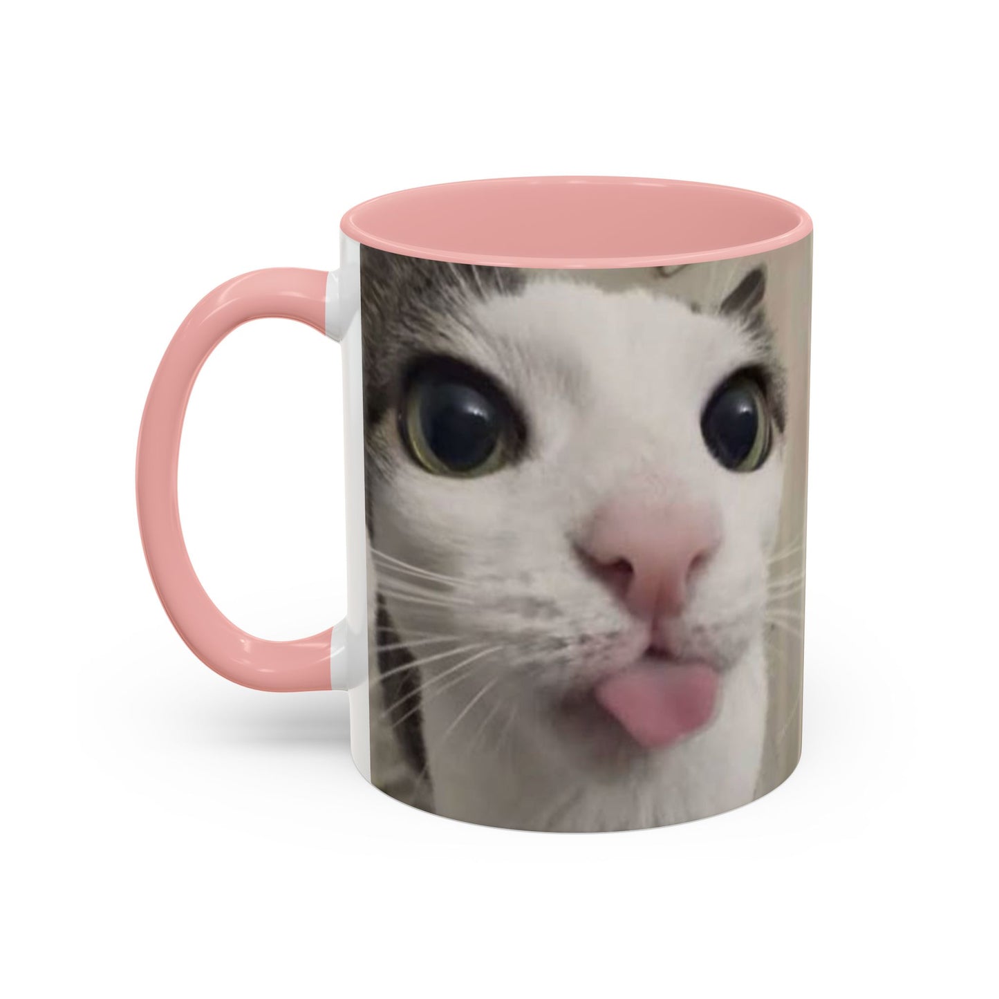 Cute Split-Photo Cat Accent Coffee Mug (11/15oz)