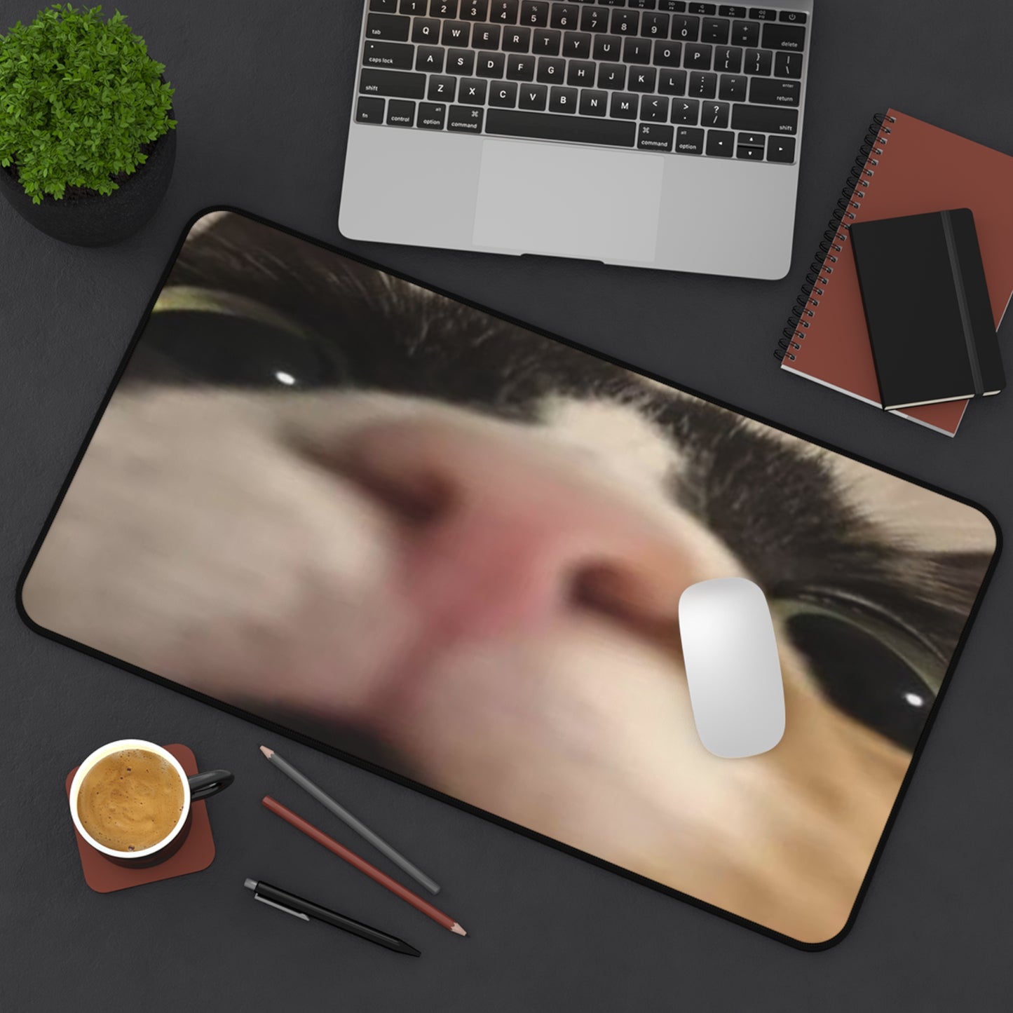 Cat Nose Desk Mat – Cute Close-Up Cat Face Mouse Pad
