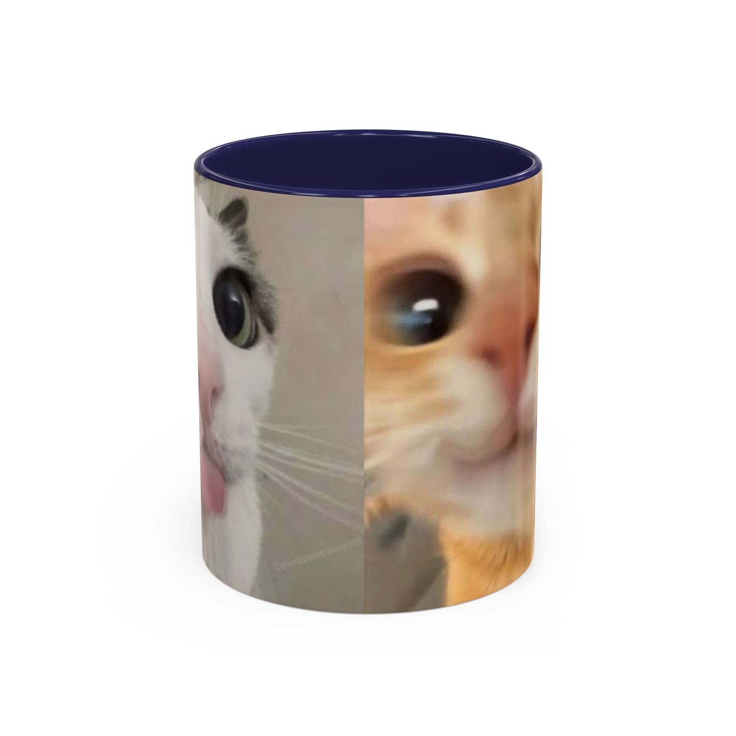 Cute Split-Photo Cat Accent Coffee Mug (11/15oz)