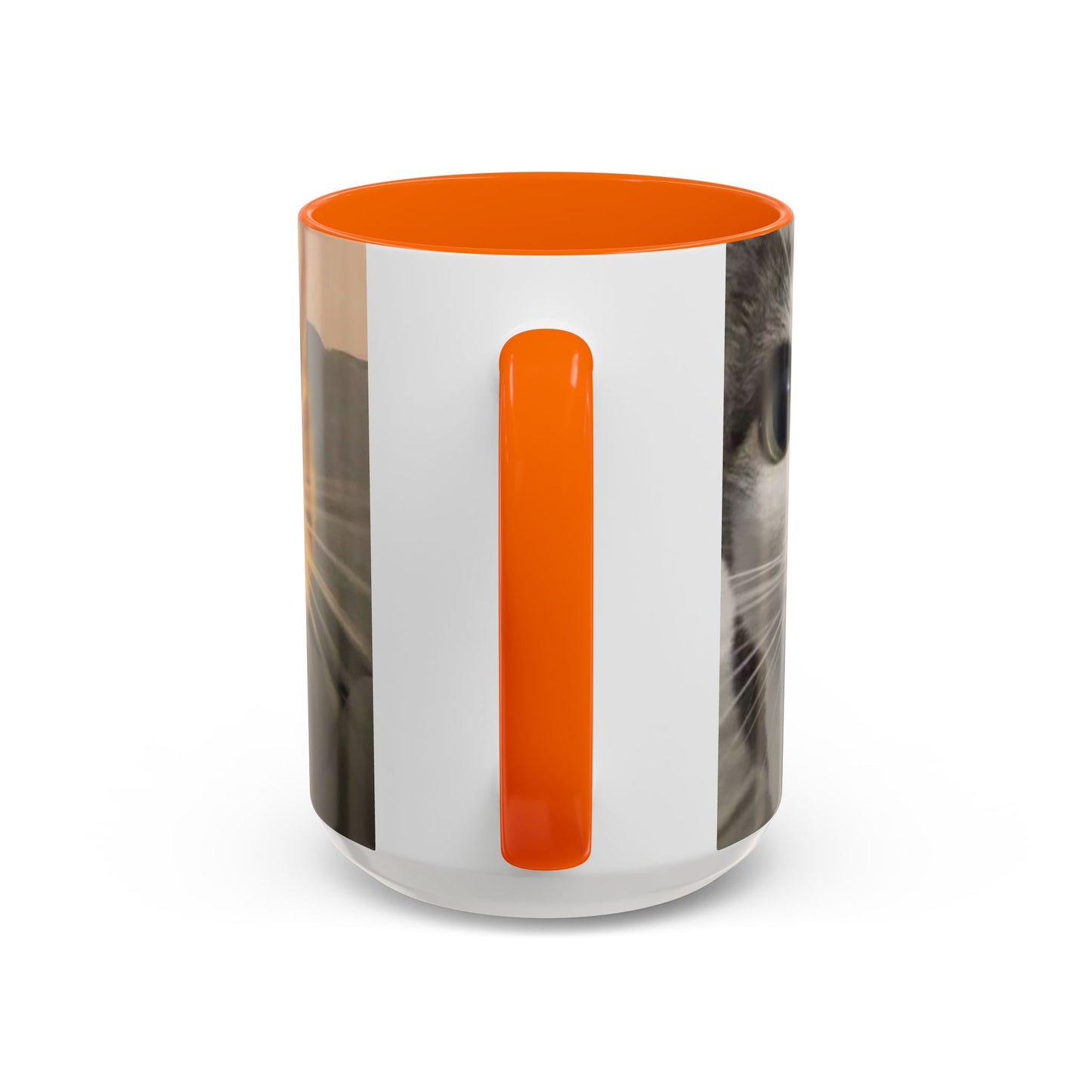 Cute Split-Photo Cat Accent Coffee Mug (11/15oz)