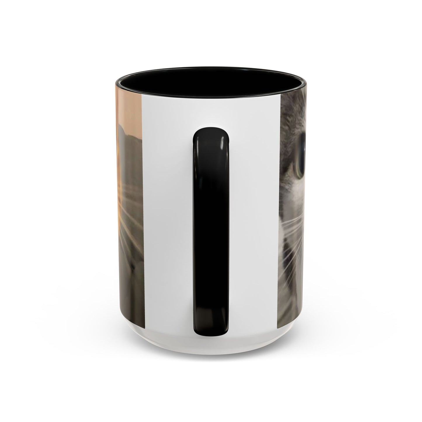 Cute Split-Photo Cat Accent Coffee Mug (11/15oz)