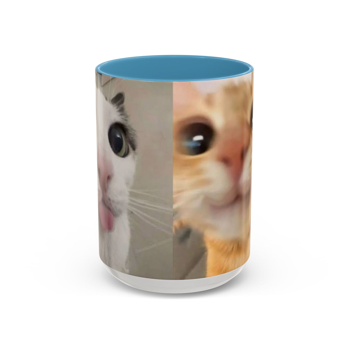 Cute Split-Photo Cat Accent Coffee Mug (11/15oz)