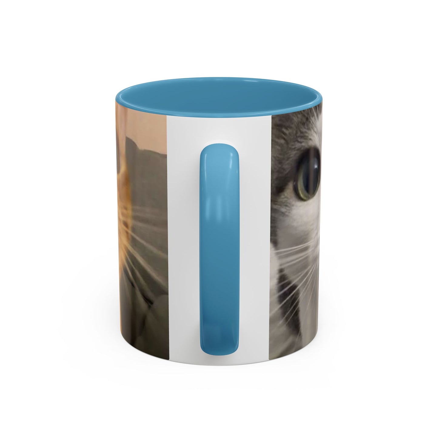 Cute Split-Photo Cat Accent Coffee Mug (11/15oz)