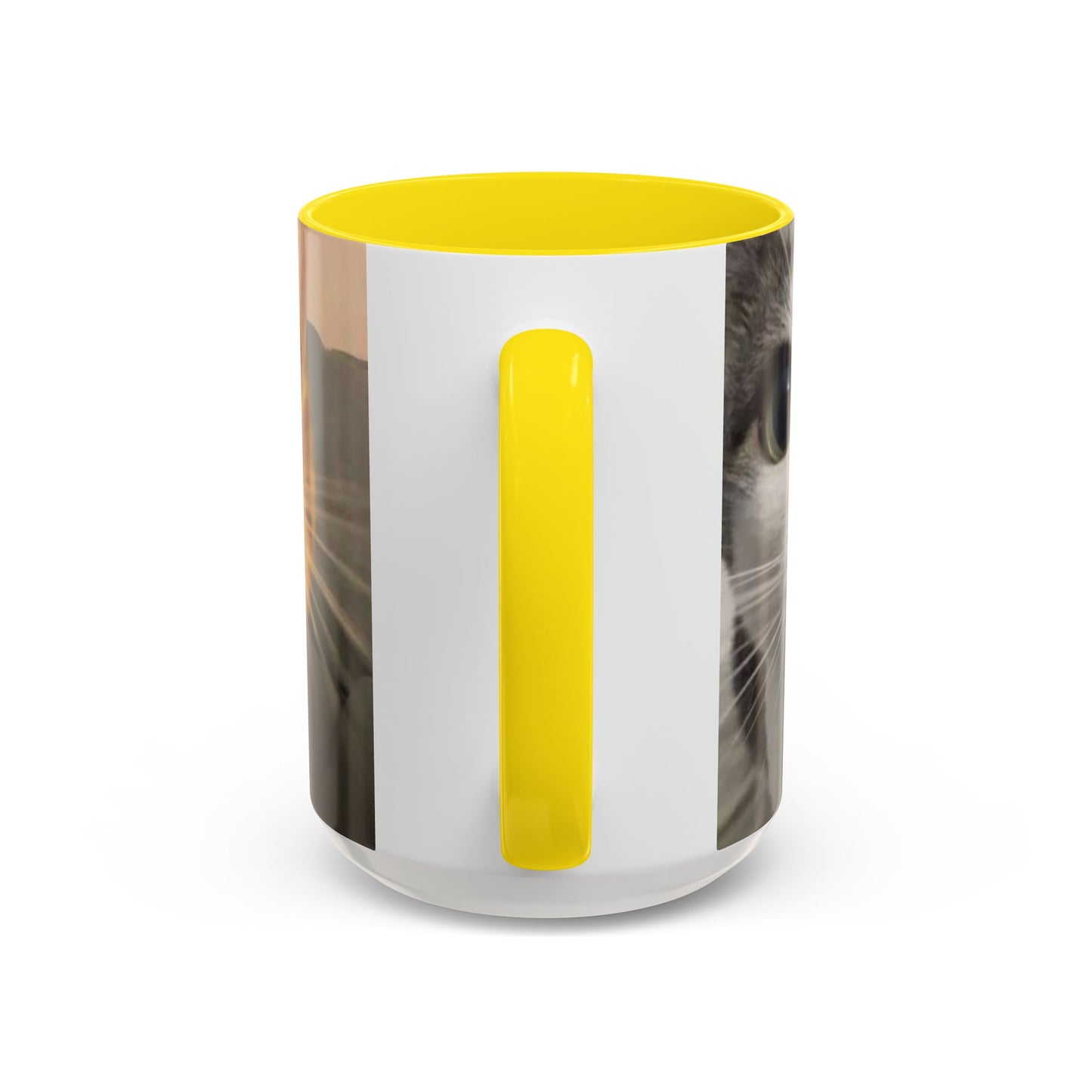 Cute Split-Photo Cat Accent Coffee Mug (11/15oz)