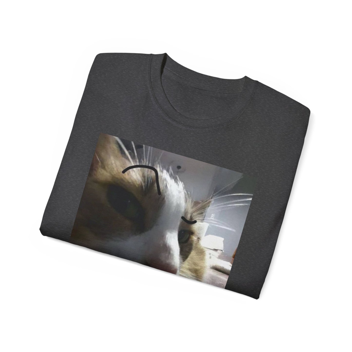 Cat Photo Tee — Close-Up Calico Cat Portrait T-Shirt