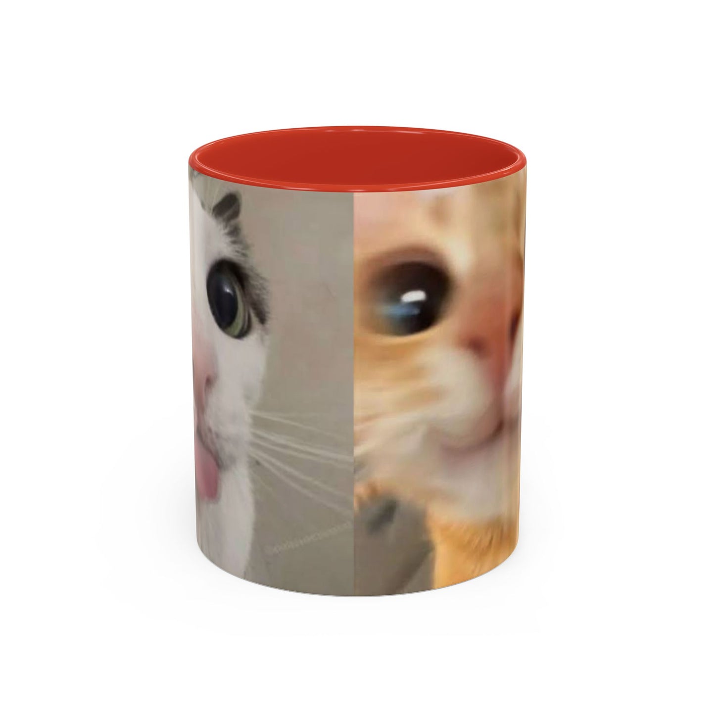 Cute Split-Photo Cat Accent Coffee Mug (11/15oz)