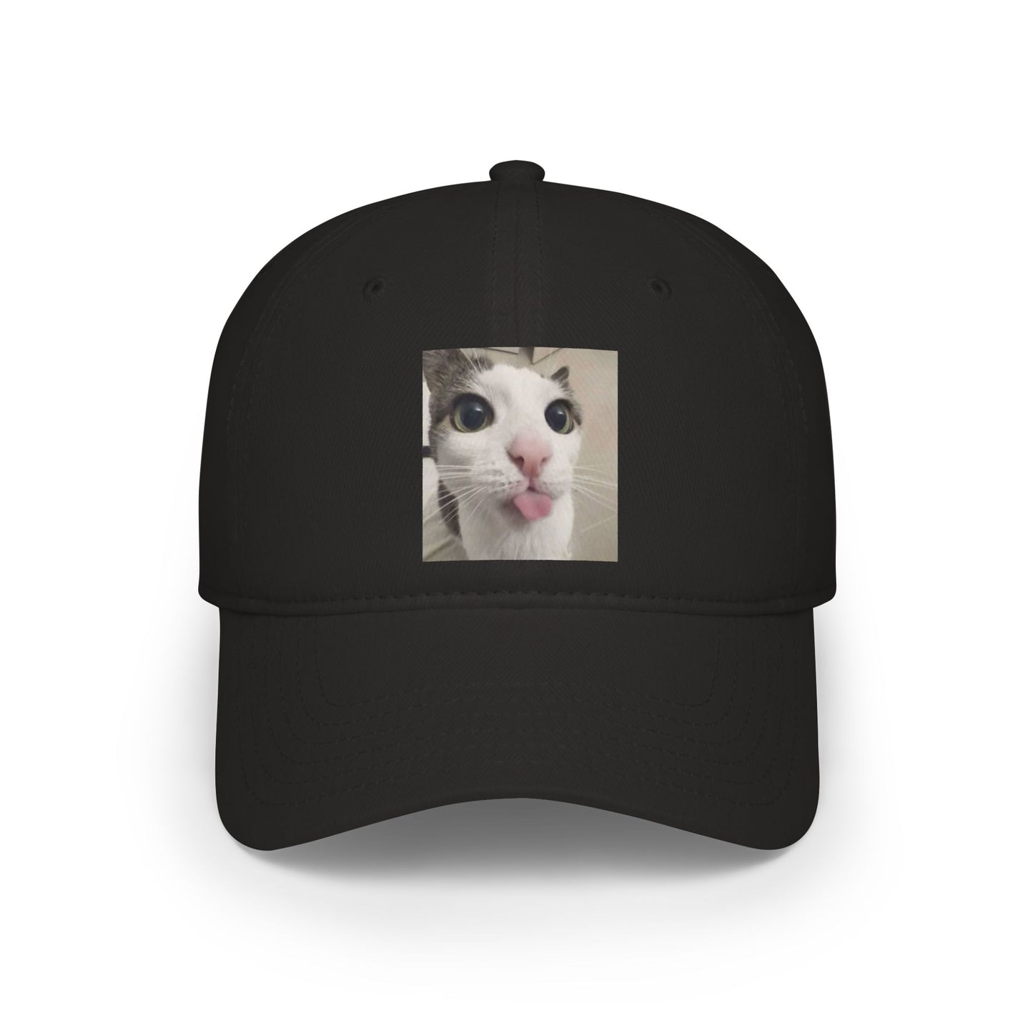 Funny Cat Tongue Baseball Cap – Cute Meme Cat Hat