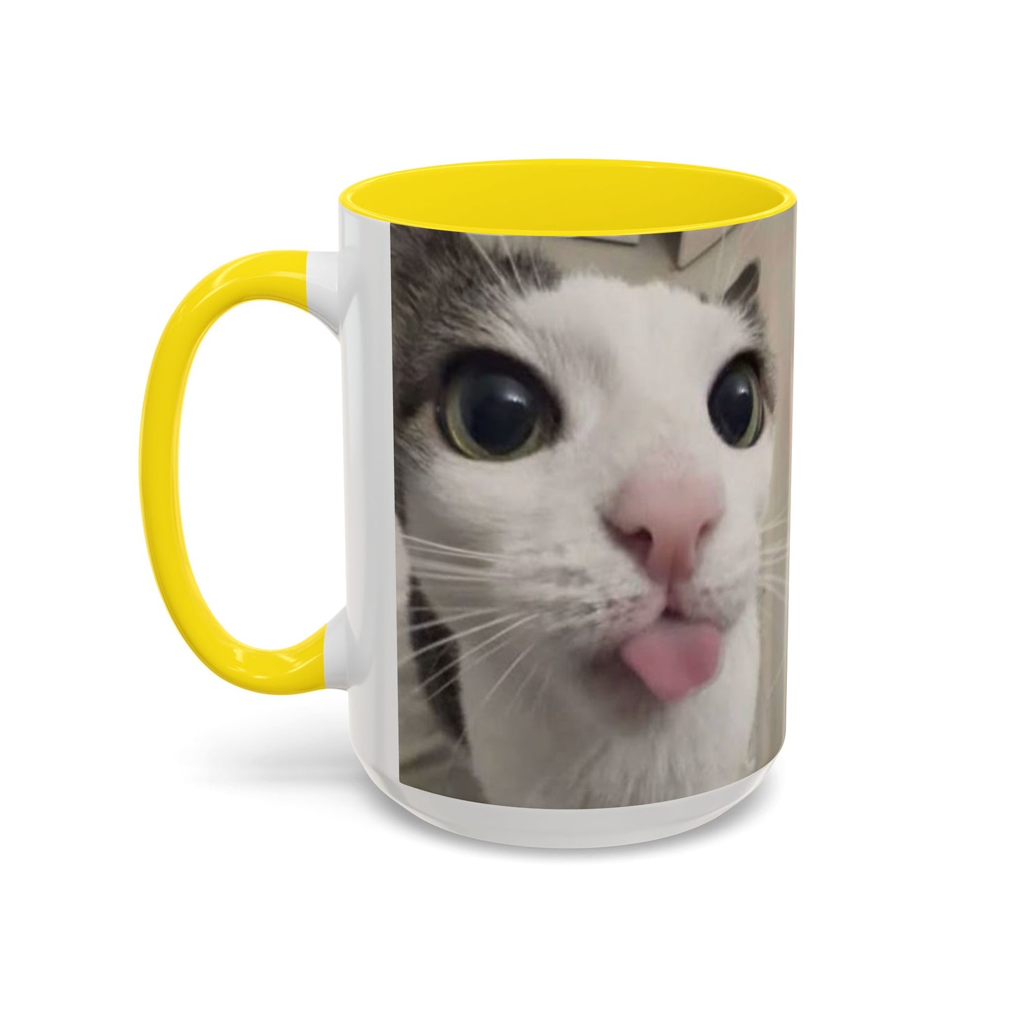 Cute Split-Photo Cat Accent Coffee Mug (11/15oz)