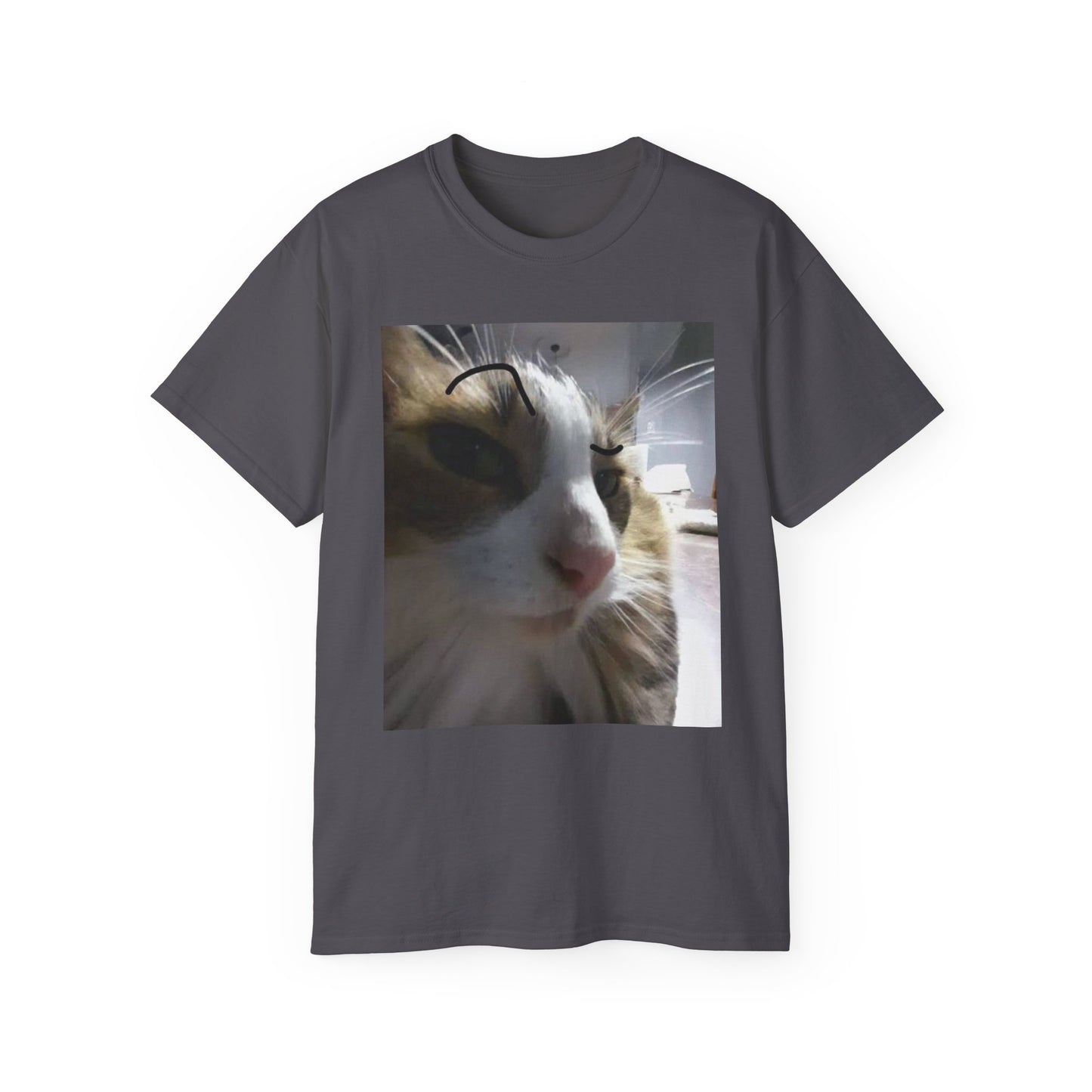 Cat Photo Tee — Close-Up Calico Cat Portrait T-Shirt