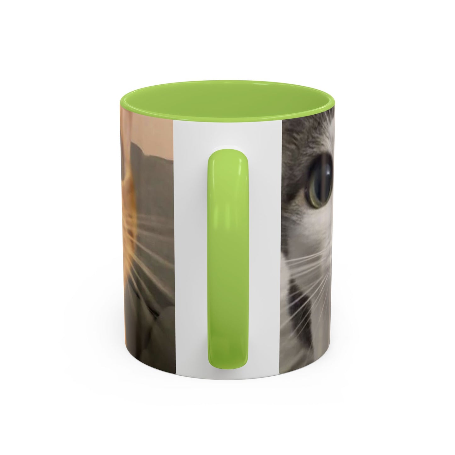Cute Split-Photo Cat Accent Coffee Mug (11/15oz)
