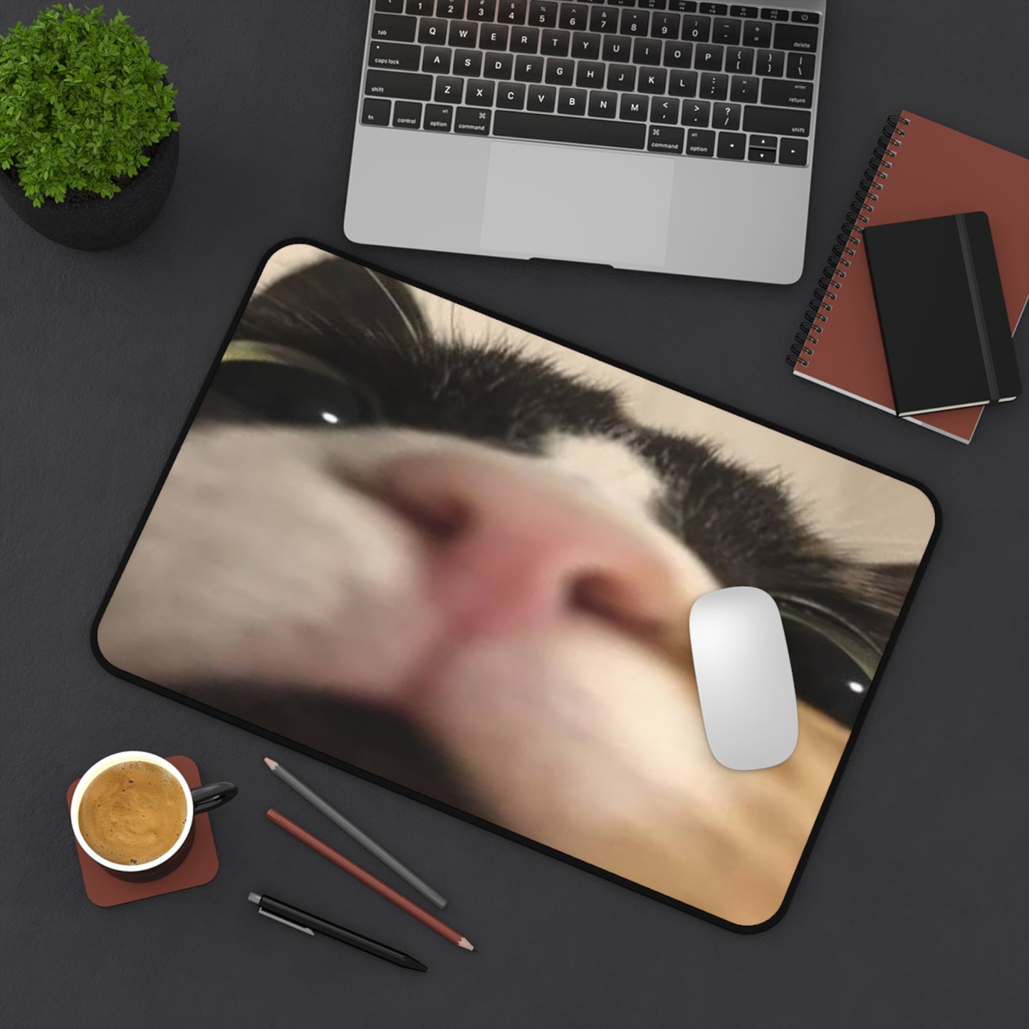 Cat Nose Desk Mat – Cute Close-Up Cat Face Mouse Pad