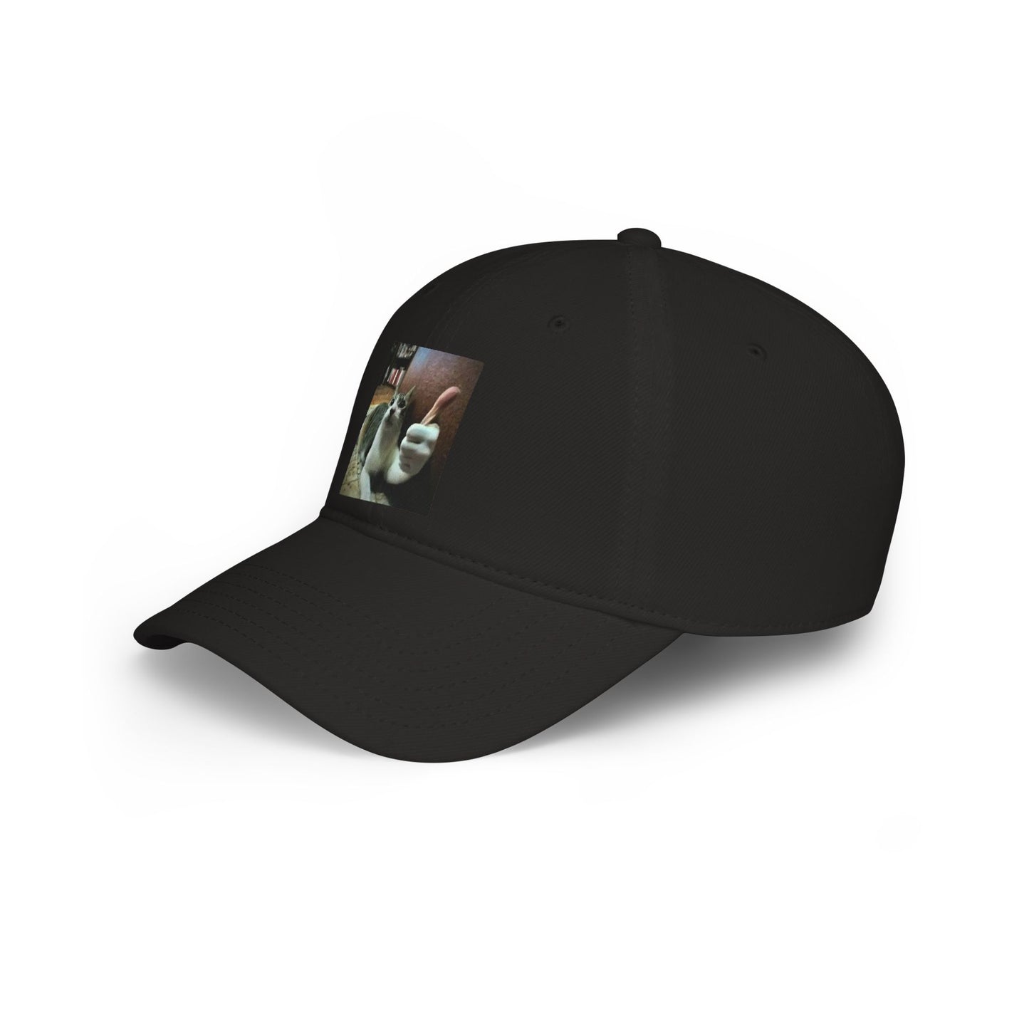 Cat Thumbs-Up Baseball Cap — Funny Cat Photo Low Profile Hat