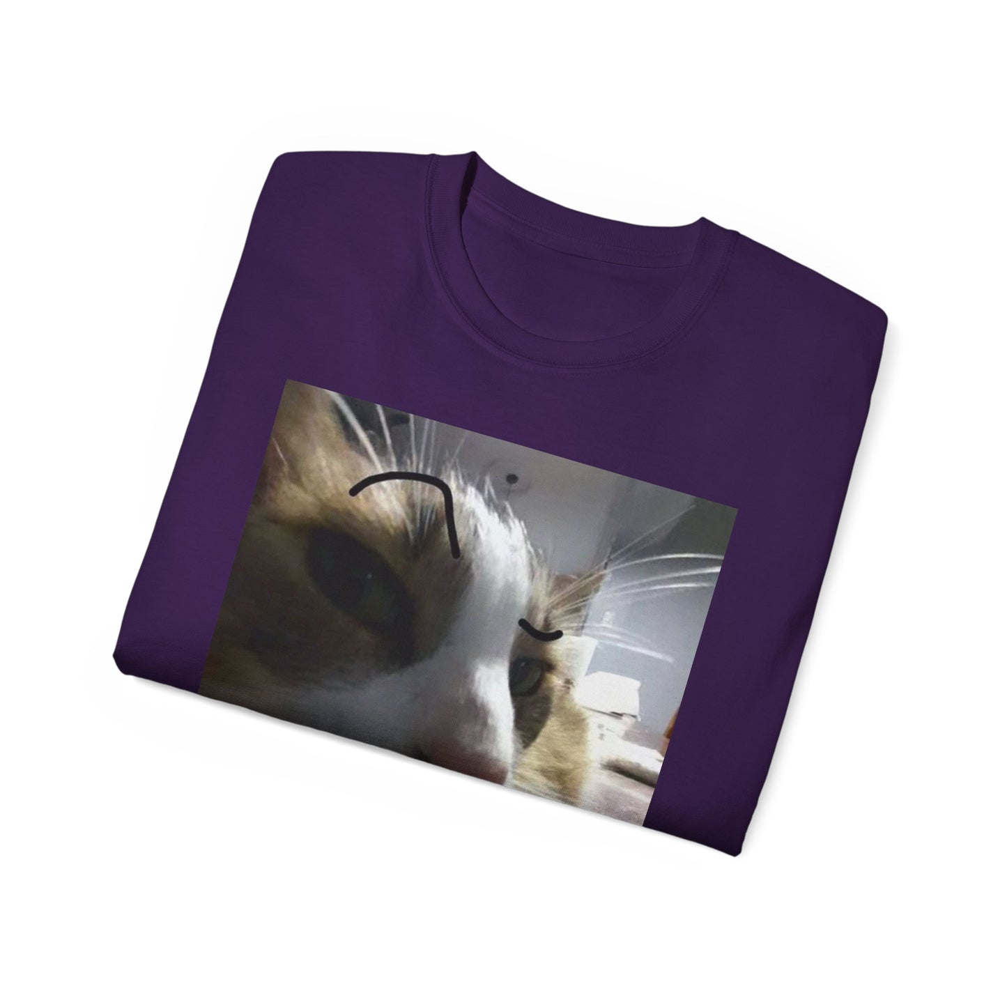 Cat Photo Tee — Close-Up Calico Cat Portrait T-Shirt