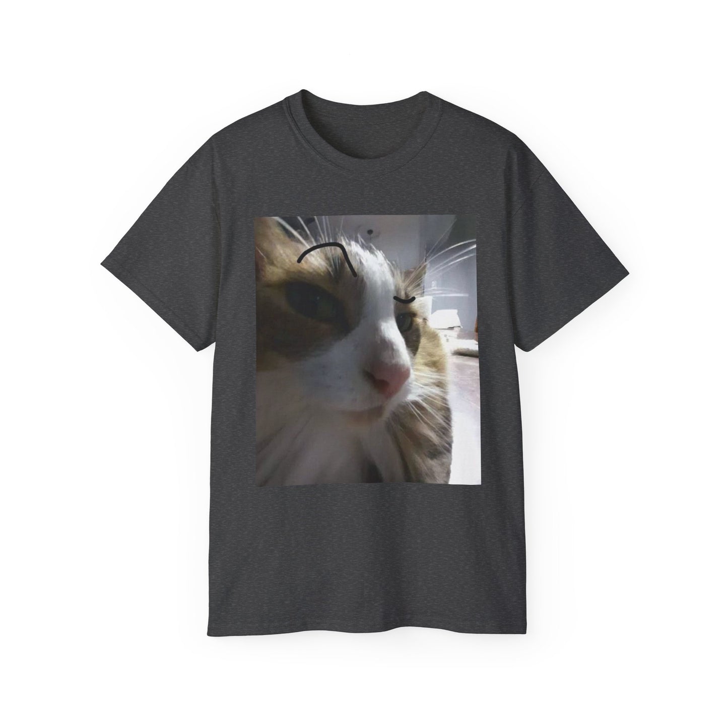 Cat Photo Tee — Close-Up Calico Cat Portrait T-Shirt