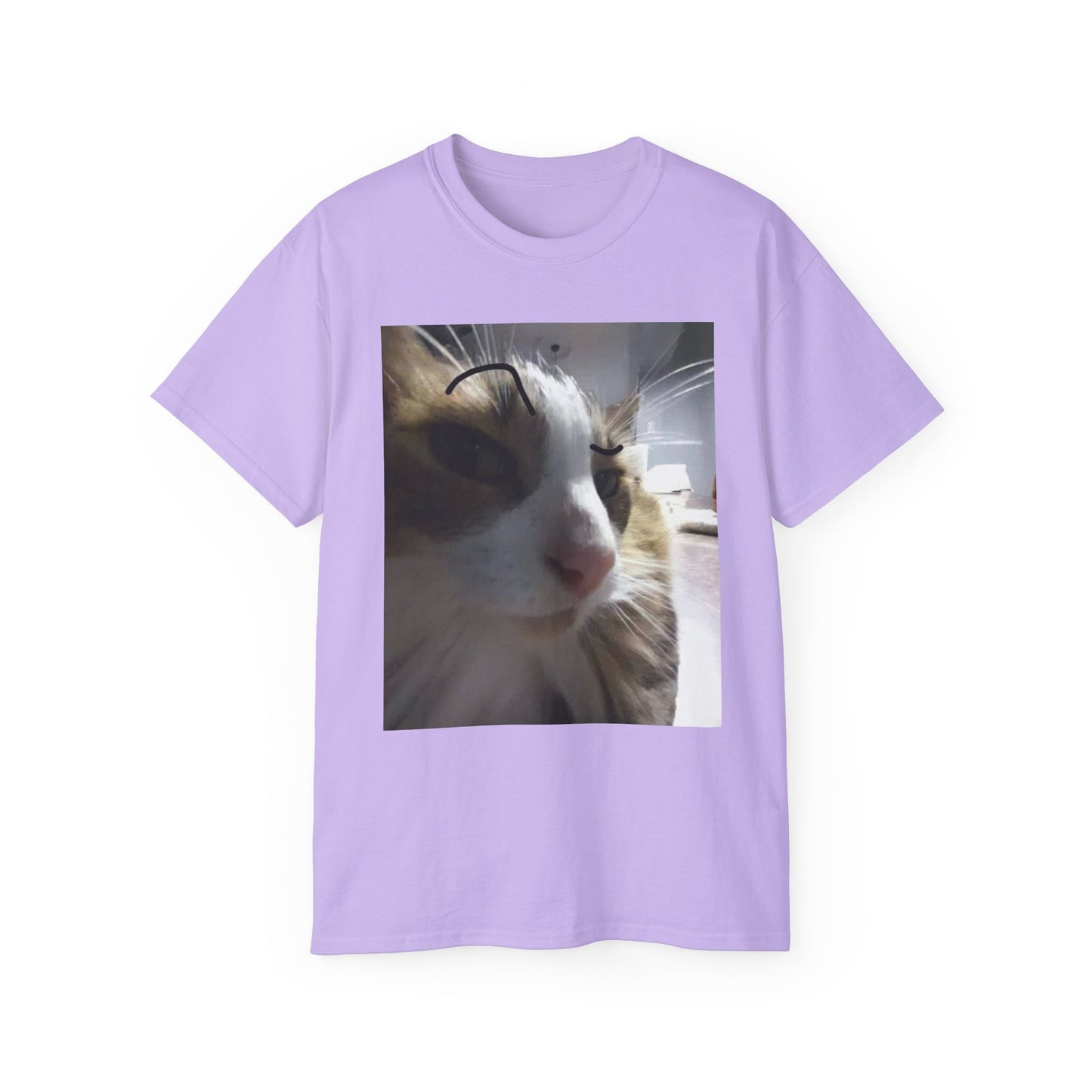 Cat Photo Tee — Close-Up Calico Cat Portrait T-Shirt