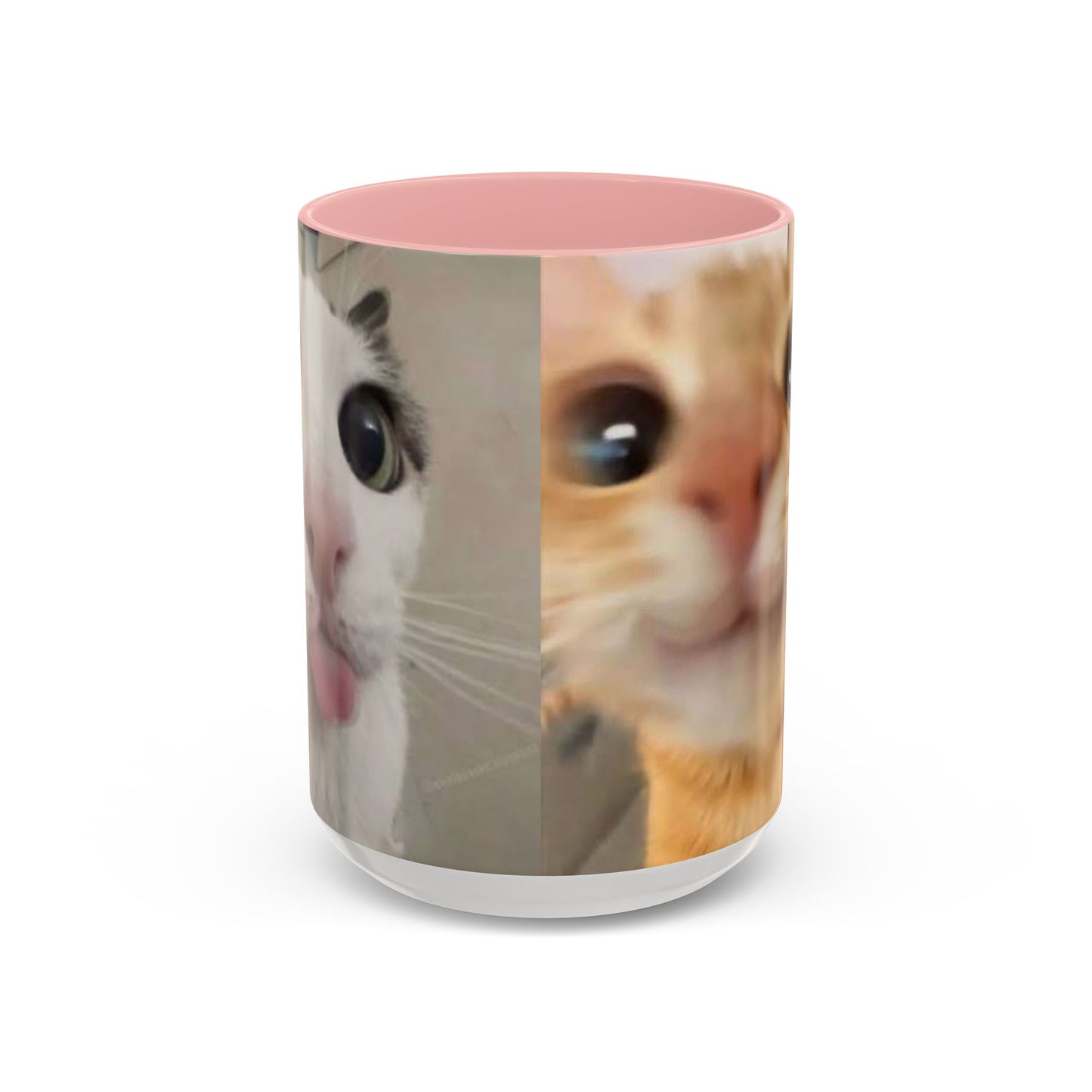 Cute Split-Photo Cat Accent Coffee Mug (11/15oz)