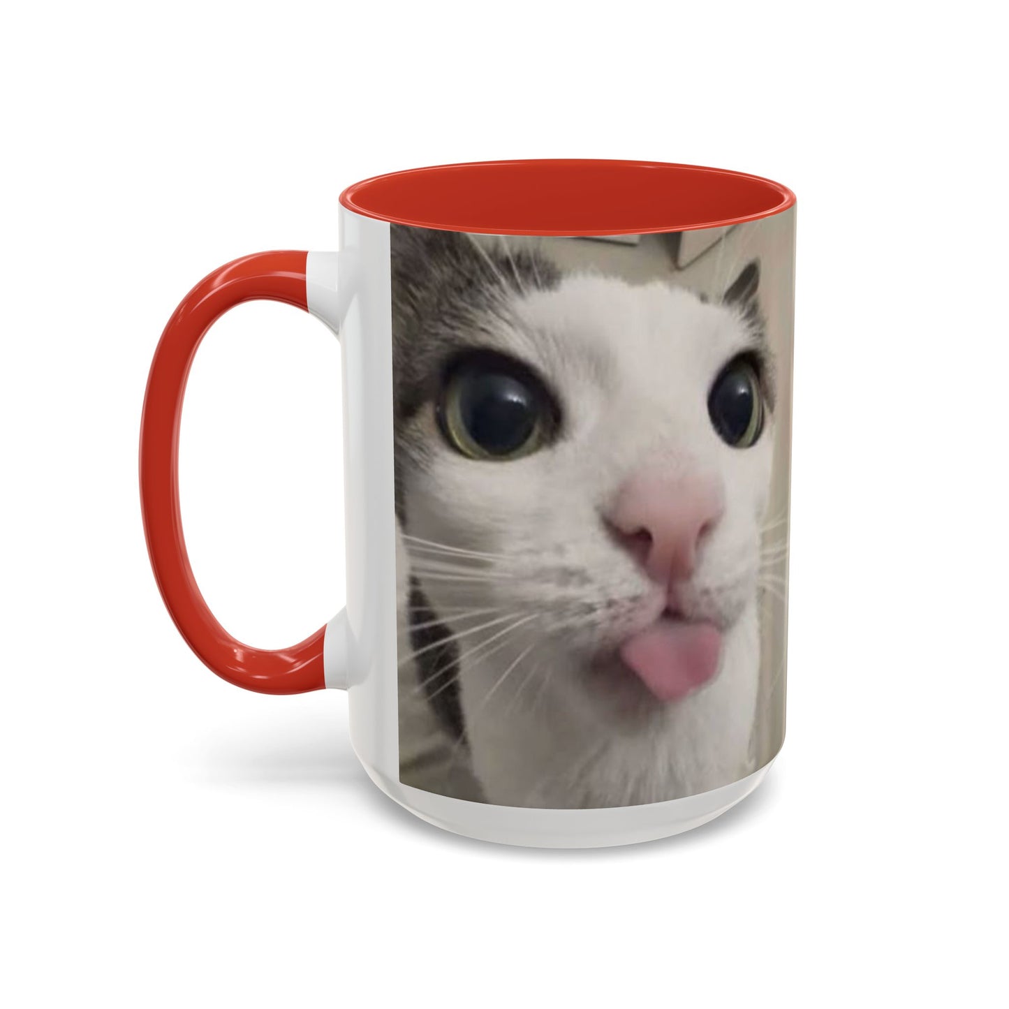 Cute Split-Photo Cat Accent Coffee Mug (11/15oz)