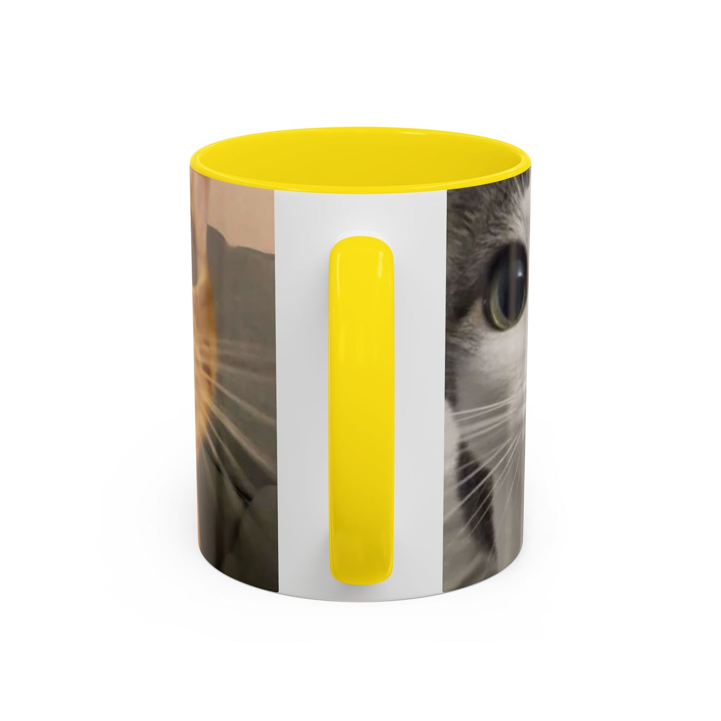 Cute Split-Photo Cat Accent Coffee Mug (11/15oz)
