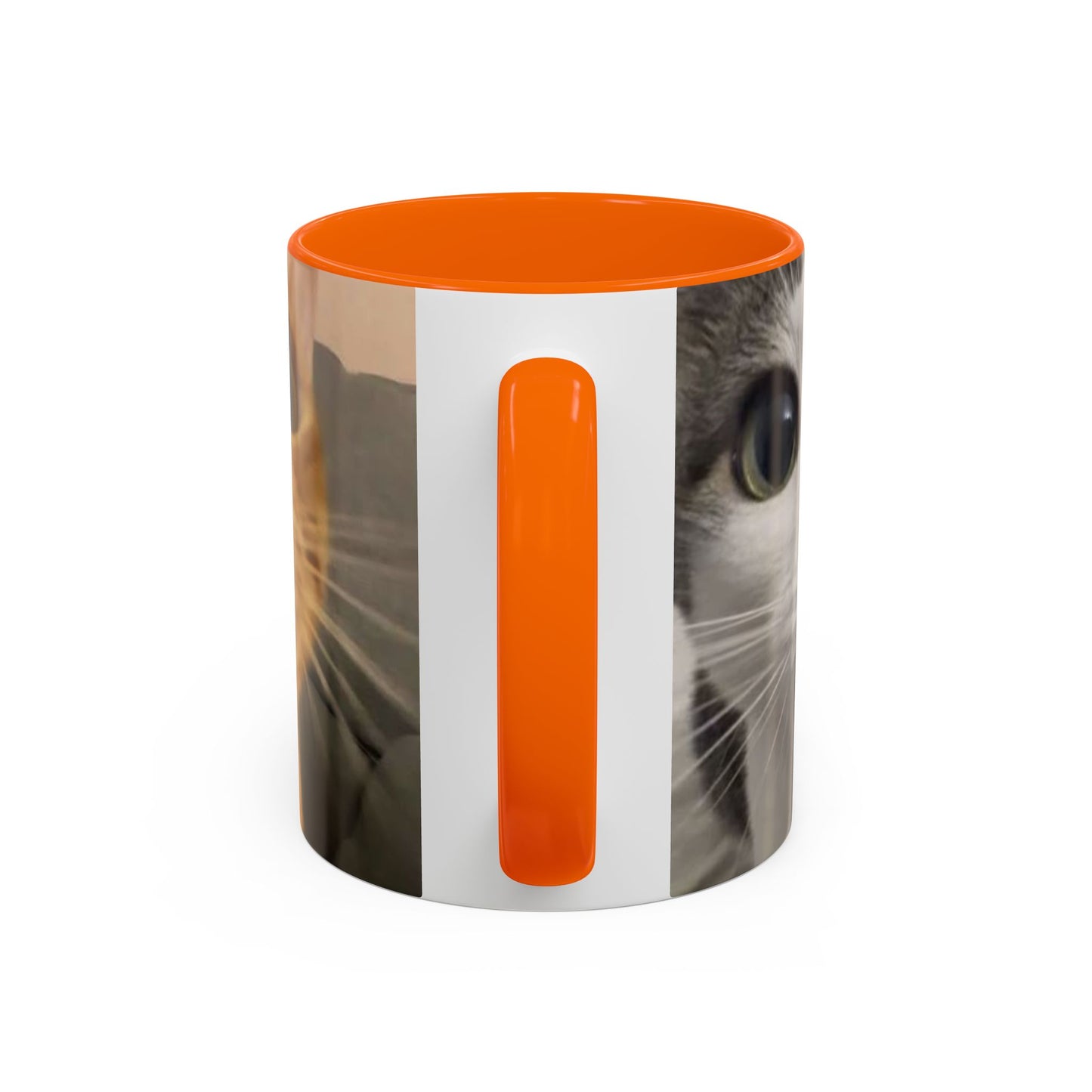 Cute Split-Photo Cat Accent Coffee Mug (11/15oz)