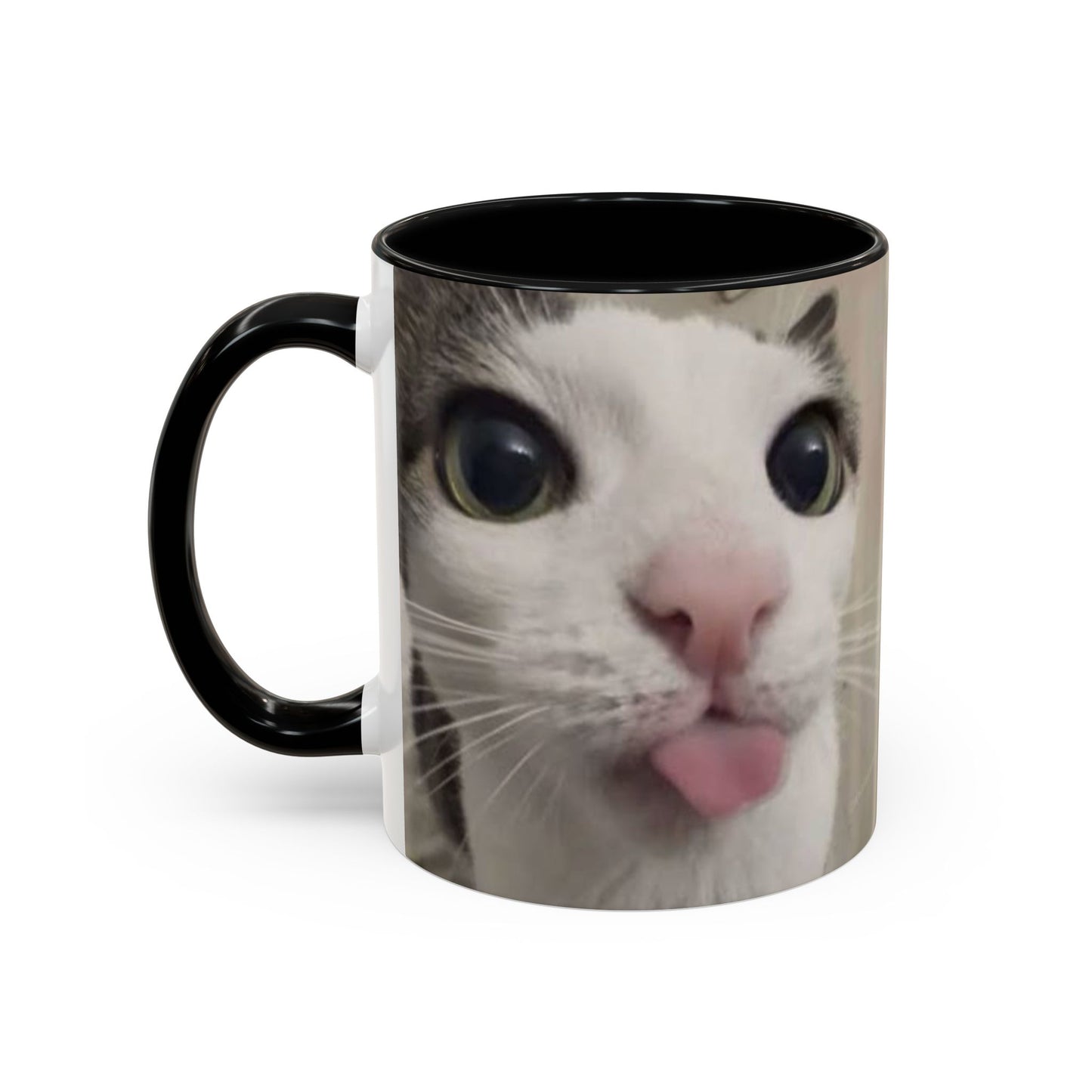 Cute Split-Photo Cat Accent Coffee Mug (11/15oz)