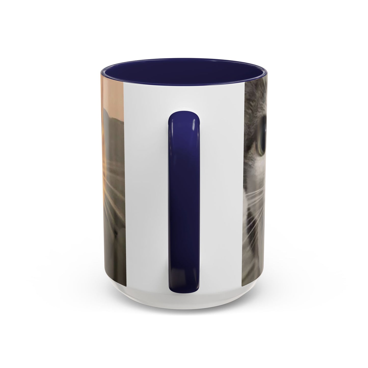 Cute Split-Photo Cat Accent Coffee Mug (11/15oz)