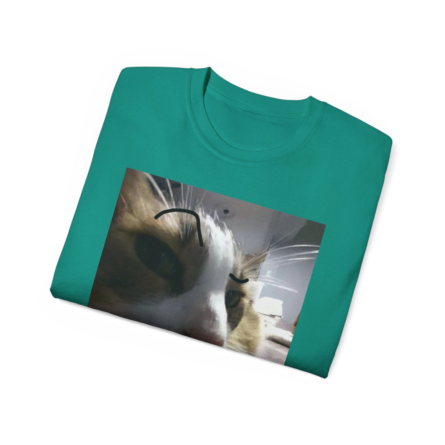 Cat Photo Tee — Close-Up Calico Cat Portrait T-Shirt