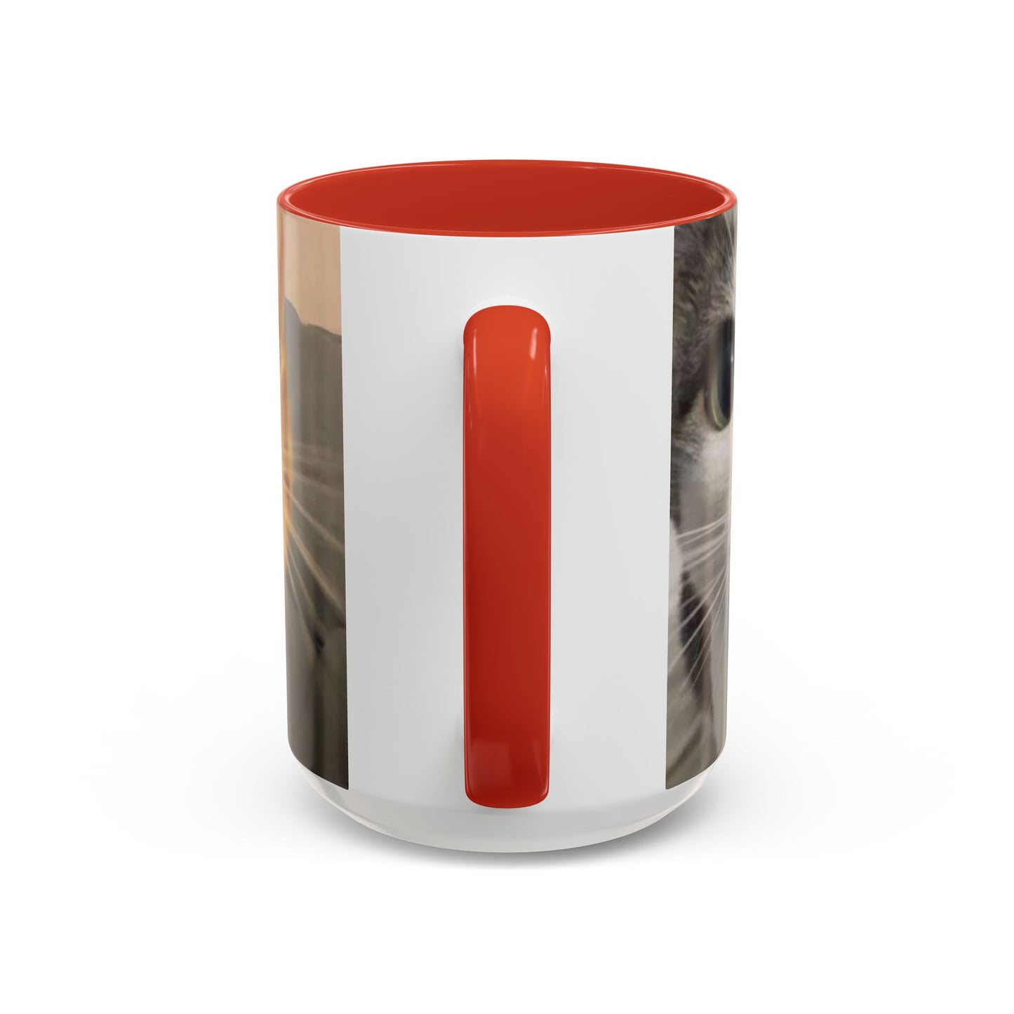 Cute Split-Photo Cat Accent Coffee Mug (11/15oz)
