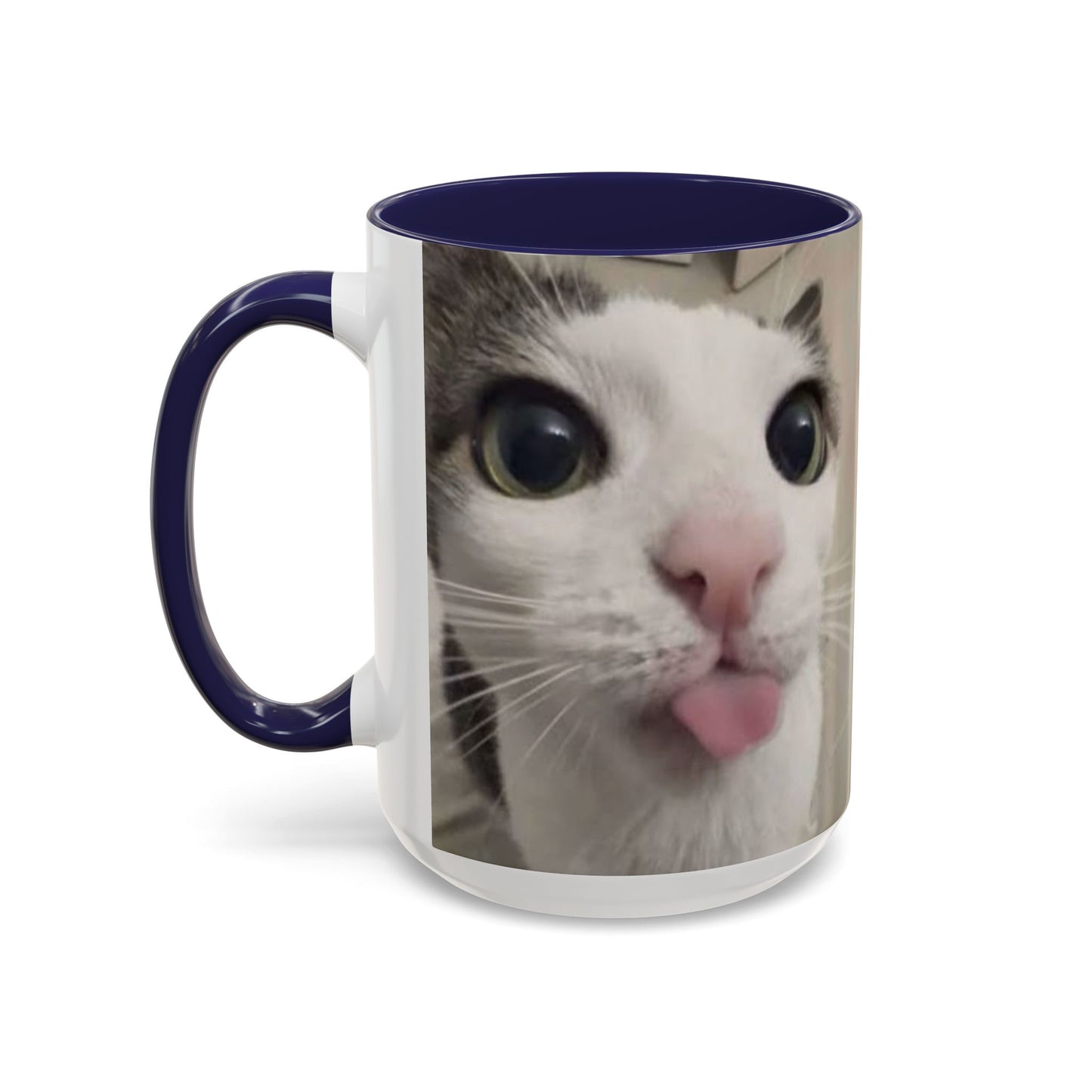Cute Split-Photo Cat Accent Coffee Mug (11/15oz)