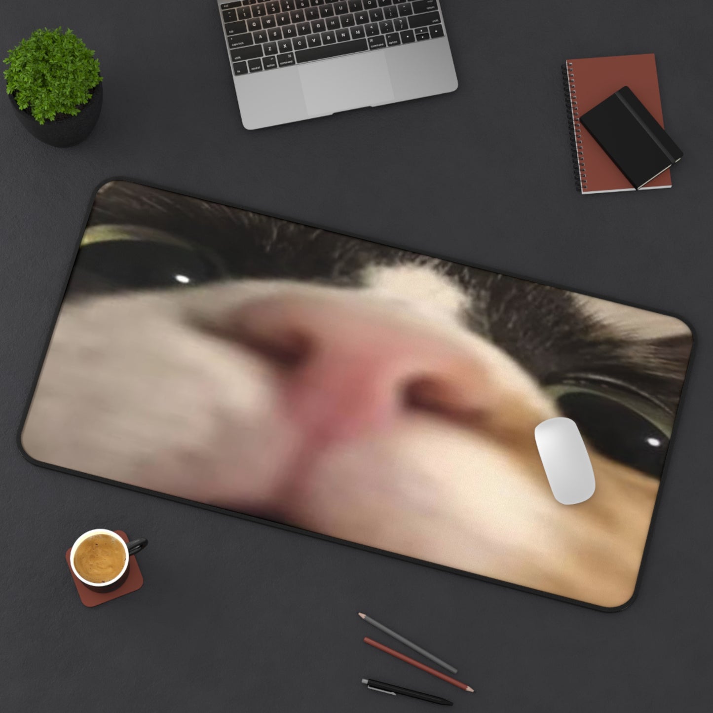 Cat Nose Desk Mat – Cute Close-Up Cat Face Mouse Pad
