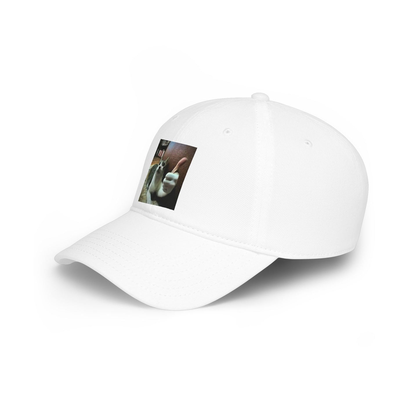 Cat Thumbs-Up Baseball Cap — Funny Cat Photo Low Profile Hat