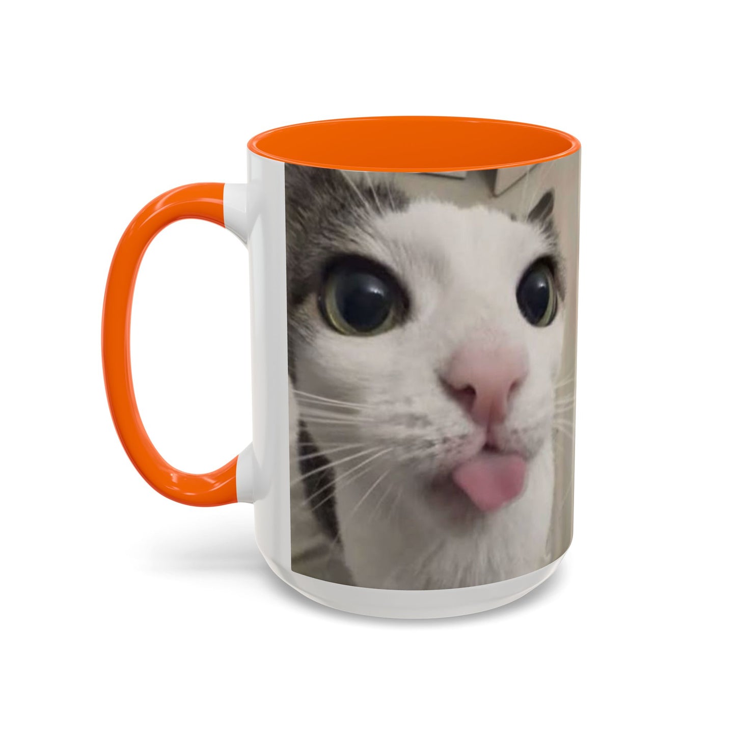 Cute Split-Photo Cat Accent Coffee Mug (11/15oz)