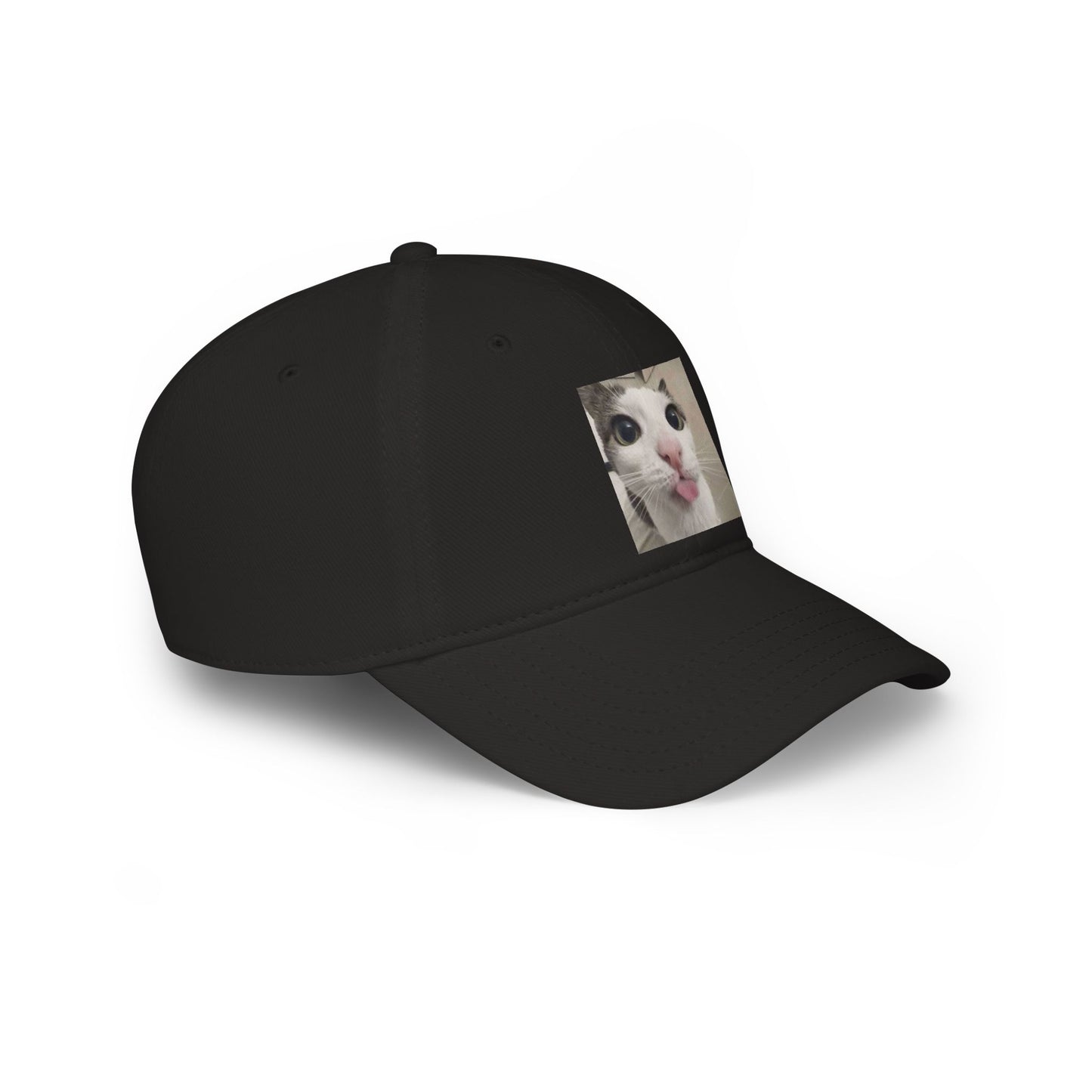 Funny Cat Tongue Baseball Cap – Cute Meme Cat Hat