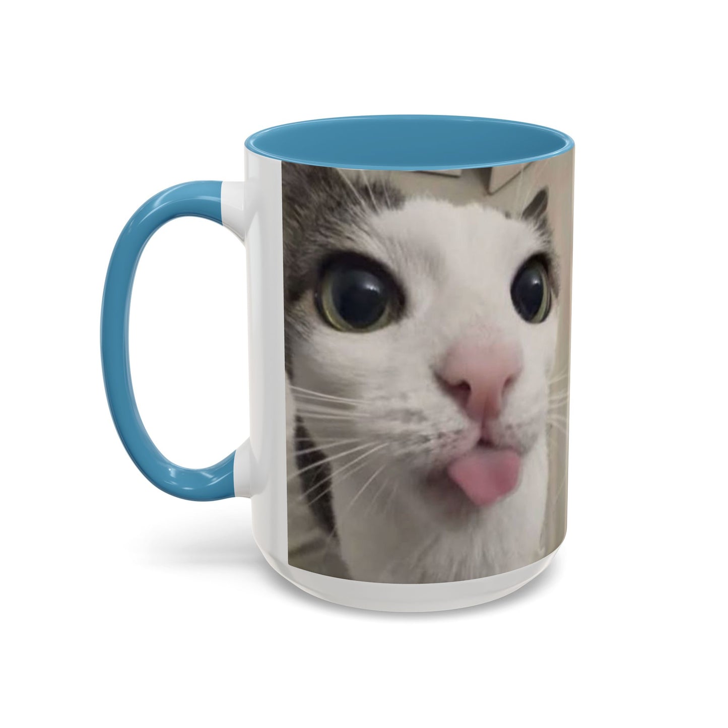 Cute Split-Photo Cat Accent Coffee Mug (11/15oz)