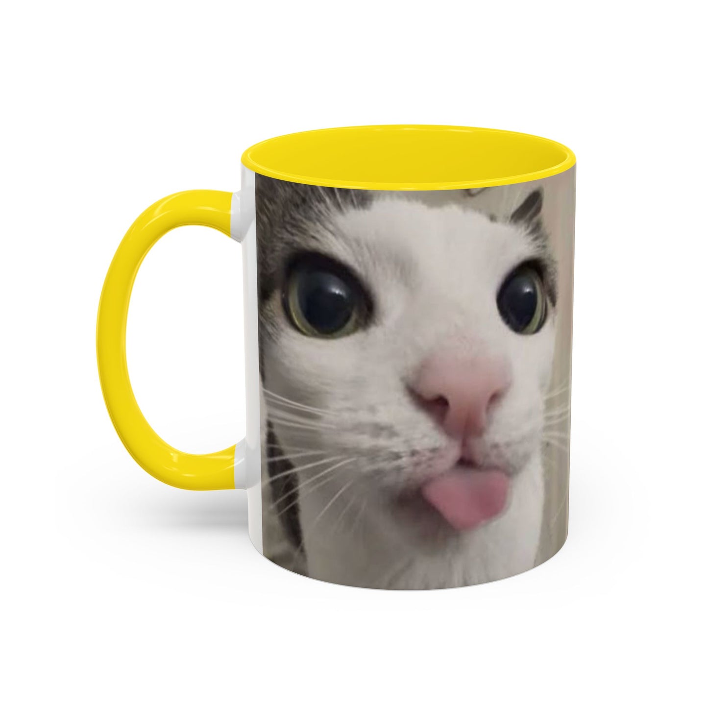 Cute Split-Photo Cat Accent Coffee Mug (11/15oz)