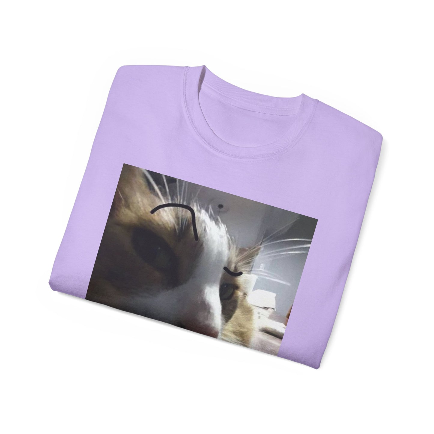 Cat Photo Tee — Close-Up Calico Cat Portrait T-Shirt